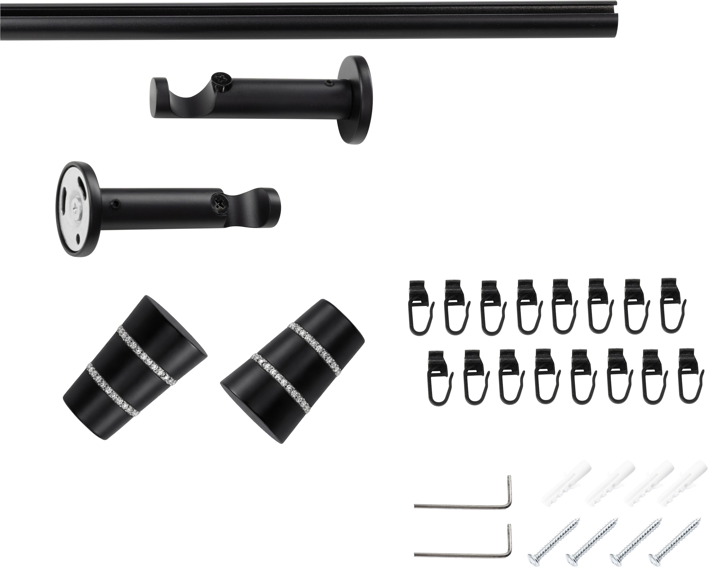SN DECO GROUP Gardinenstange Ø 19 mm 1 läufig-läufig Fixmaß;kürzbar