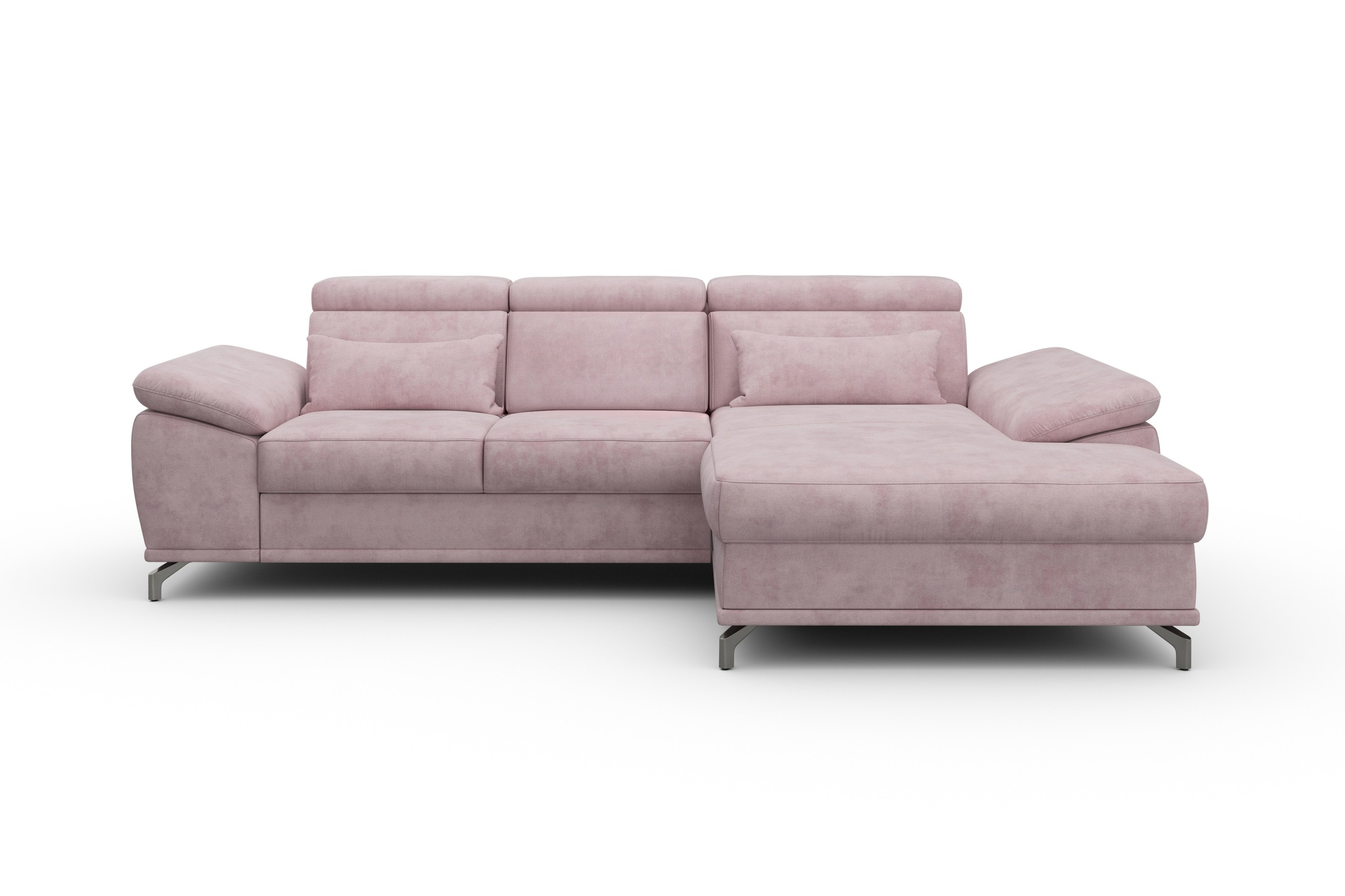 sit&more Ecksofa »Cabrio L-Form, mit Sitztiefenverstellung, Arm- und Kopfteilverstellung«, 2 Nierenkissen, Federkern, optional Bettfunktion und Stauraum