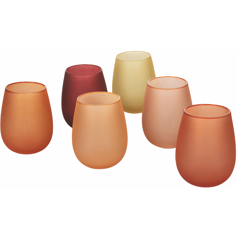 VILLA D'ESTE Gläser-Set »Happy Hour Sunset« Wassergläser-Set, 6-teilig, Inhalt 500 ml orange/rot/gelb
