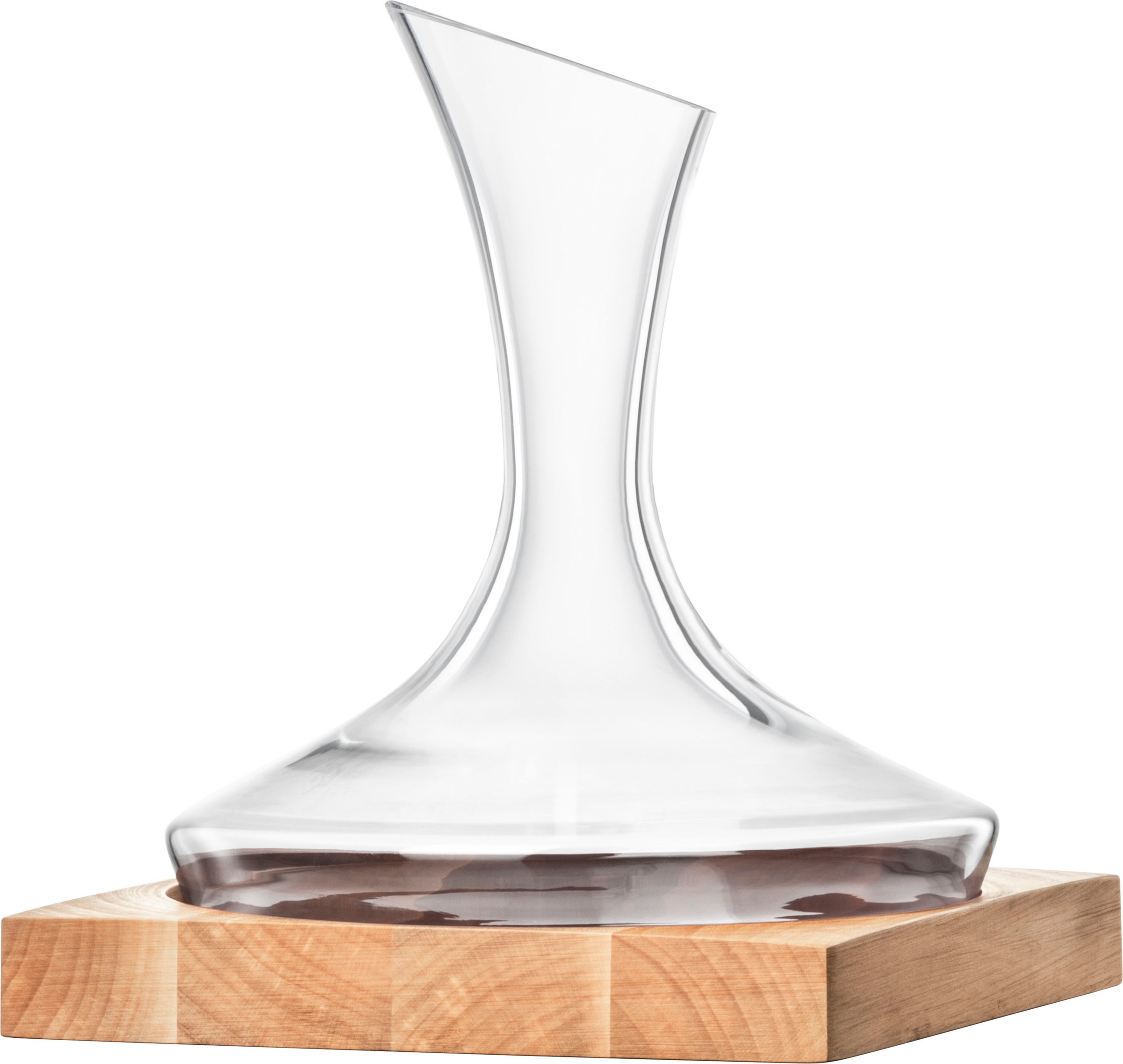 Eisch Germany Dekanter »auf Holzsockel WOOD EDITION«, (2 tlg.), NO DROP EFF günstig online kaufen