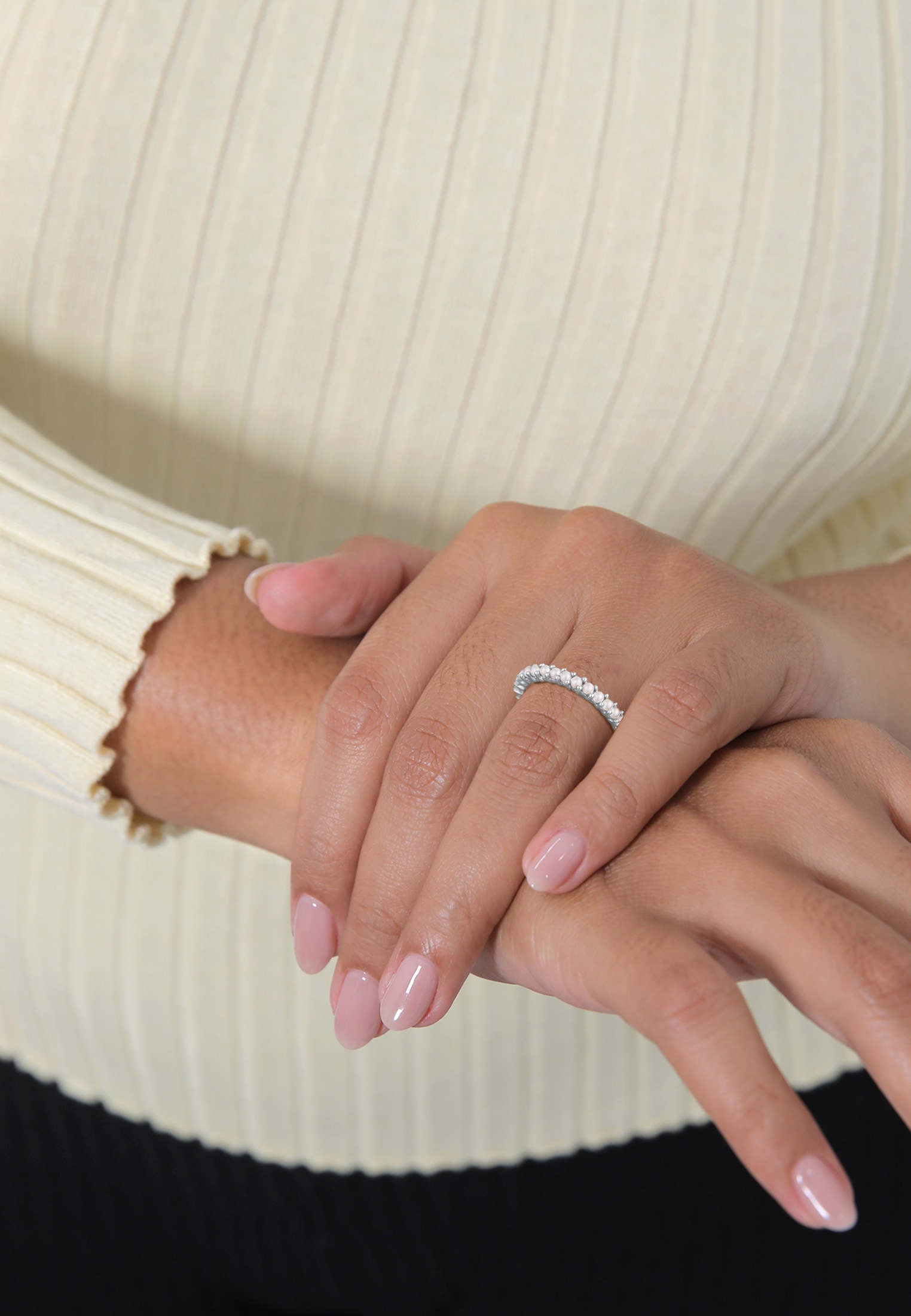Elli Perlenring »Bandring Memoire Glasperle 925 Sterling Silber«