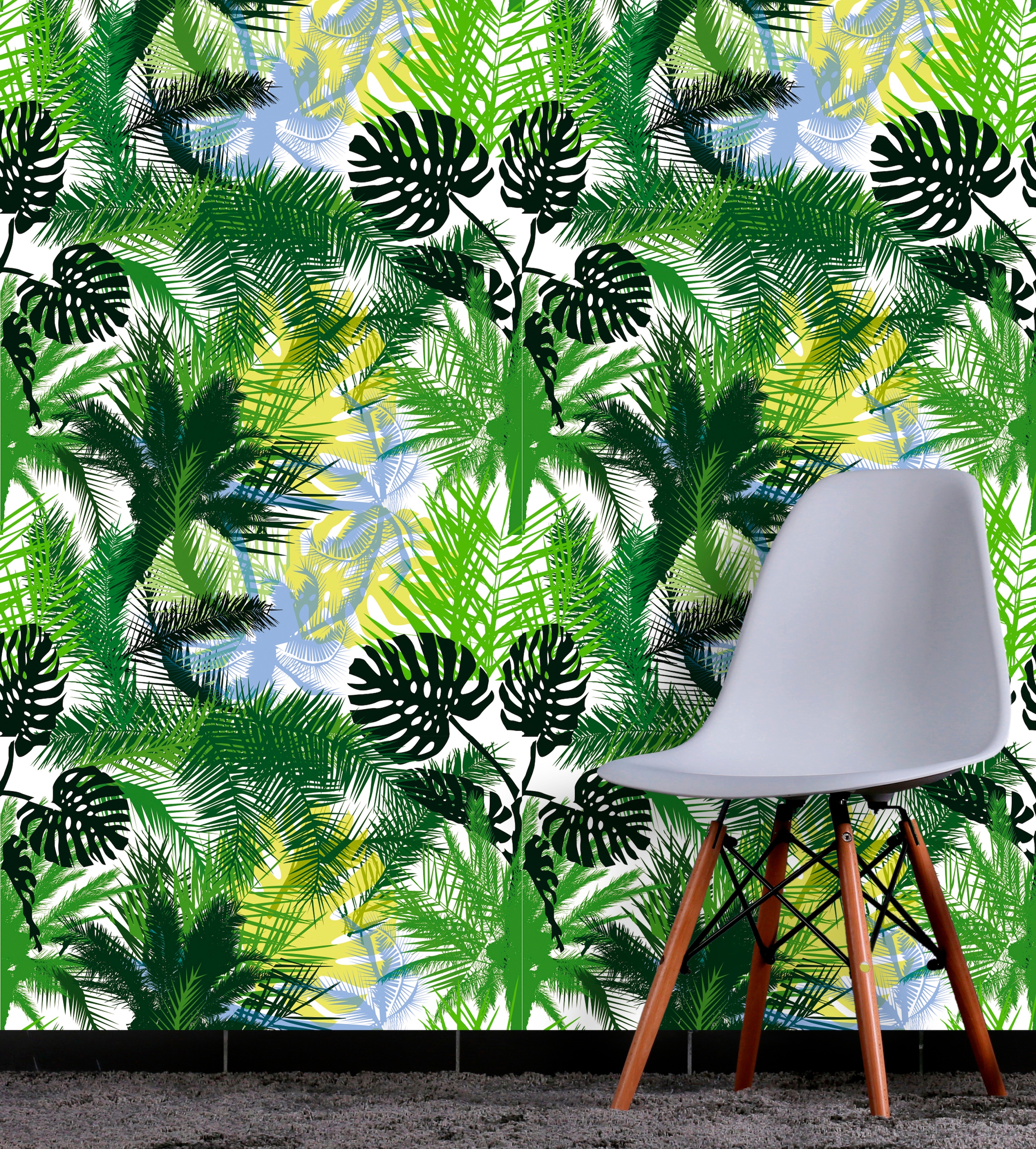 queence Vinyltapete »Connor« Motiv | bedruckt | botanisch | geblümt | gemustert | natürlich glatt 90x250cm, selbstklebend, kinderleichte Anbringung, , Sticker