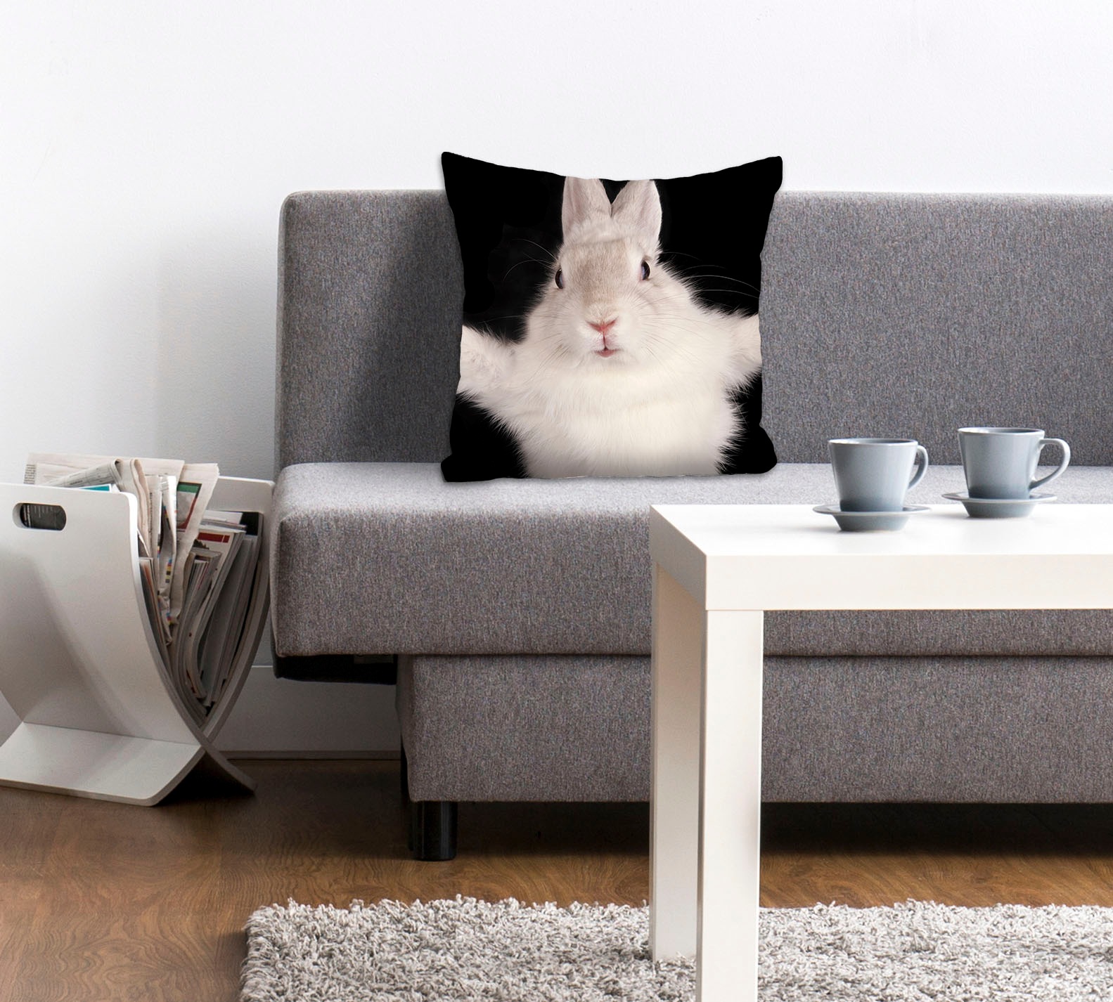 queence Dekokissen »Hugging Bunny«, Kissenhülle,Hase,Süß,Umarmen,Niedlich,K günstig online kaufen
