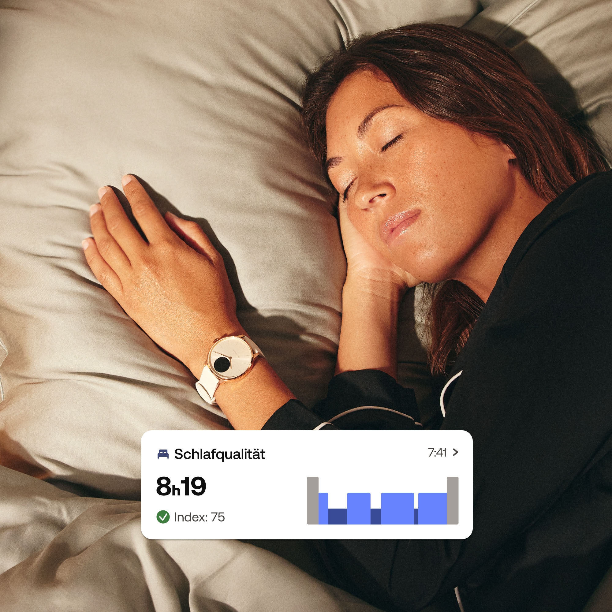 Withings Smartwatch »ScanWatch Light 37mm RoseGold, Akku bis 30 Tage, 50 M Wasserdicht«, (/ 0,63 Zoll), Leicht, elegant, langlebig, hybride, für tägliches Gesundheitstracking