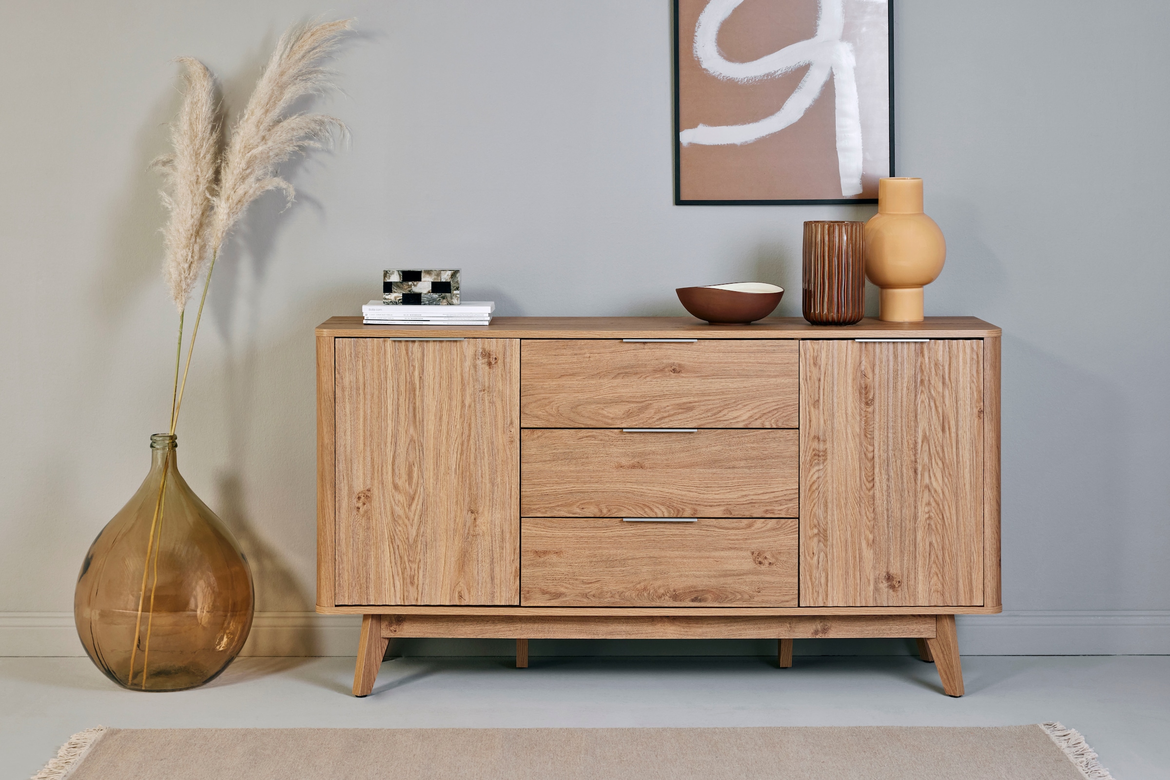 Sideboard »WAVE SB 150«, (1 St.), Sideboard, Retro-Stil, Front in Wellendesign, Breite...