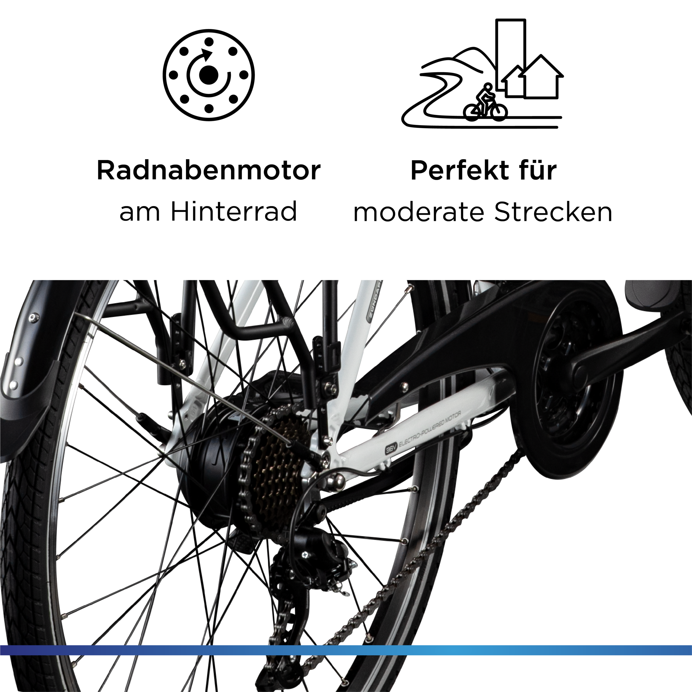 Zündapp »Z802 Herren« 21 Gang Shimano Tourney Schaltwerk Kettenschaltung Heckmotor 250 W Pedelec, Elektrofahrrad für Damen u. Herren