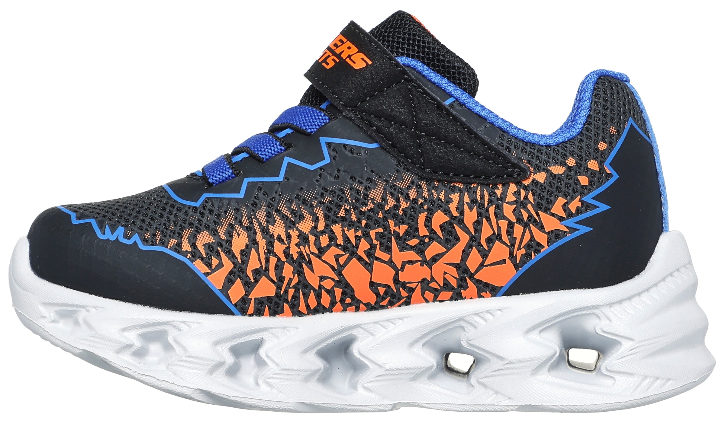 Skechers Kids Lauflernschuh »VORTEX 2.0, Blinkschuh«, Klettschuh, Sneaker, Blinkschuh mit praktischem Klettverschluss