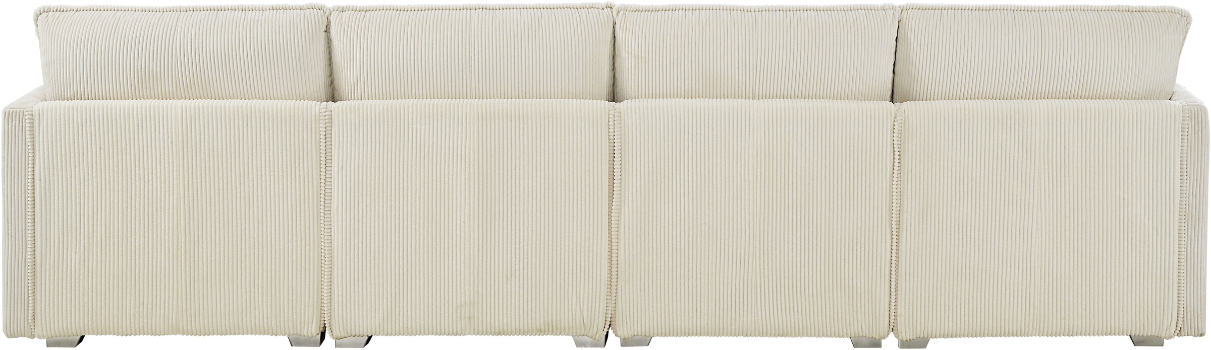 ATLANTIC home collection Wohnlandschaft, modularer 4-Sitzer mit 2 Hockern, weicher Cordbezug
