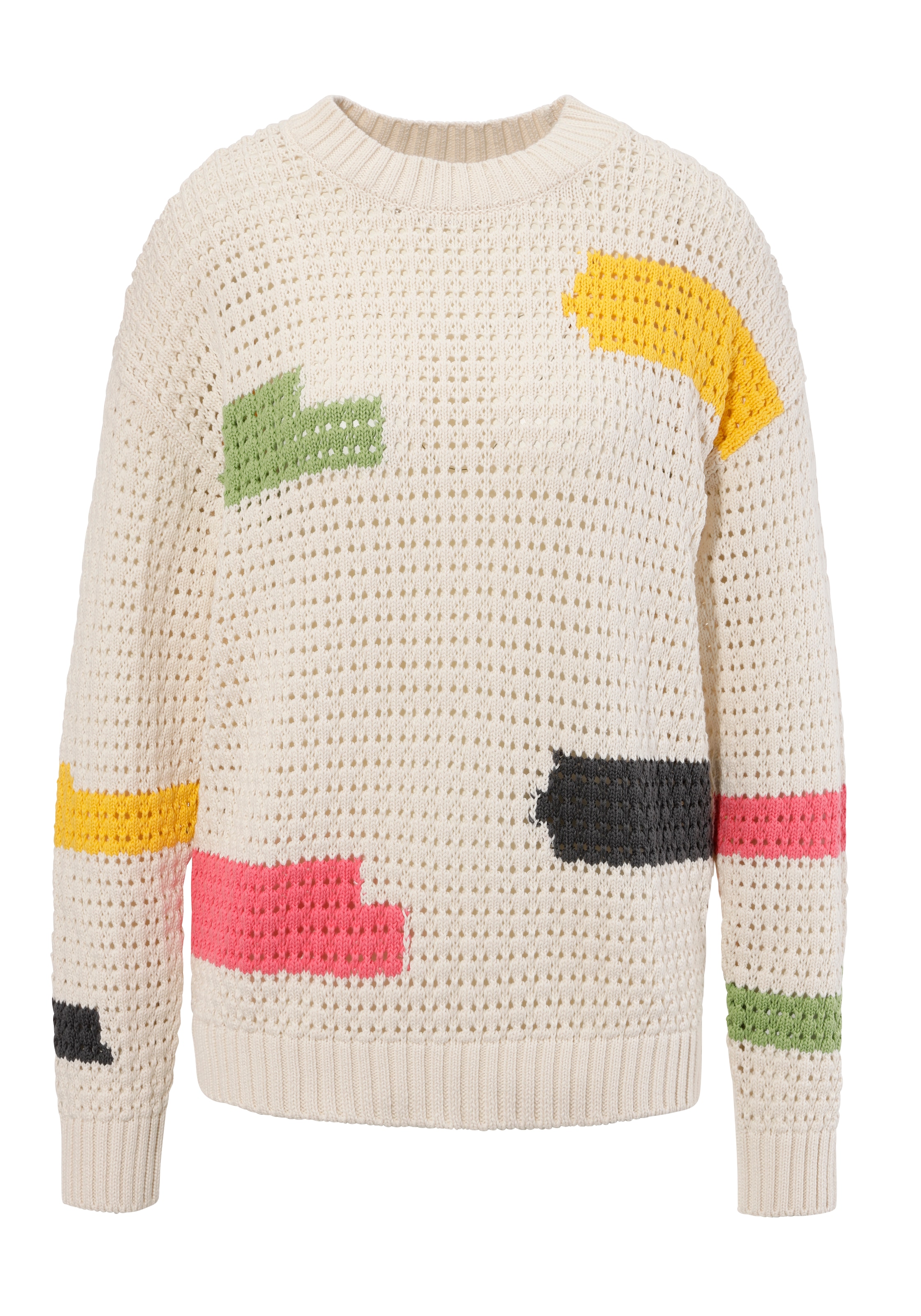 Aniston CASUAL Strickpullover, mit eingestrickten Farb-Highlight
