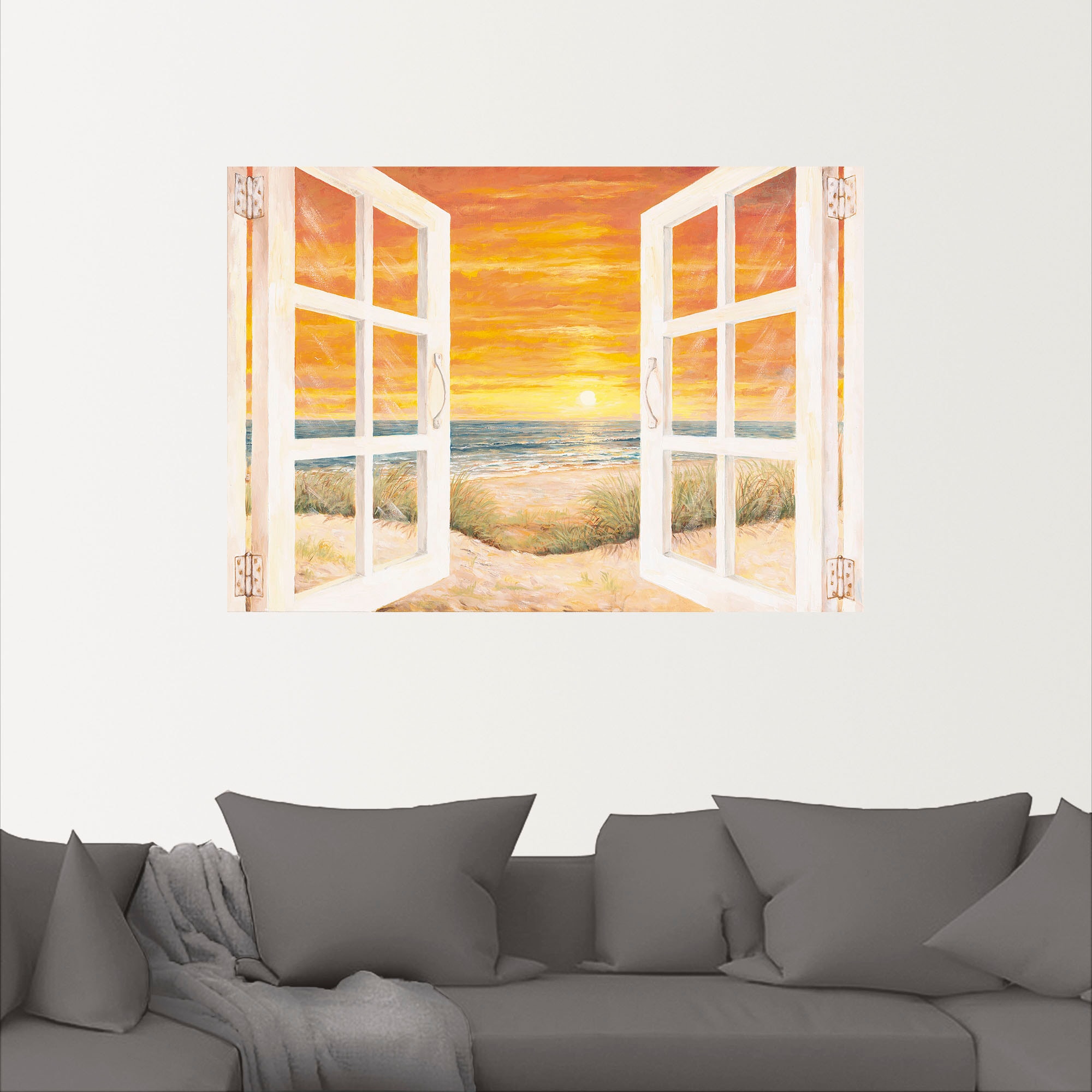 Artland Wandbild »Fenster zum Meer«, Meer Bilder, (1 St.), als Alubild, Outdoorbild, Leinwandbild, Wandaufkleber, versch. Größen
