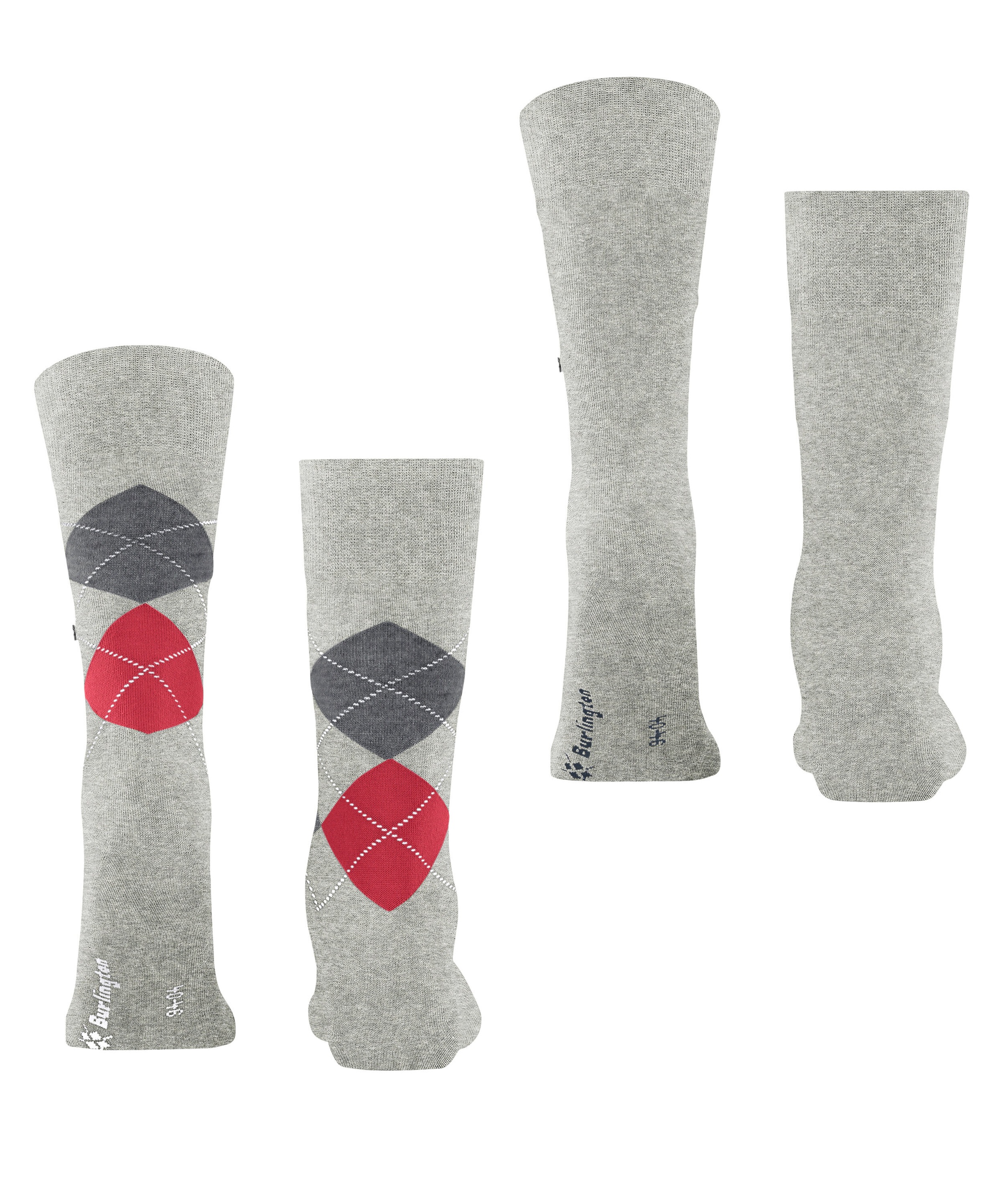 Burlington Socken »Everyday Argyle Mix«, (2 Paar), meliert, klassisches Design, passend von Gr. 40-46