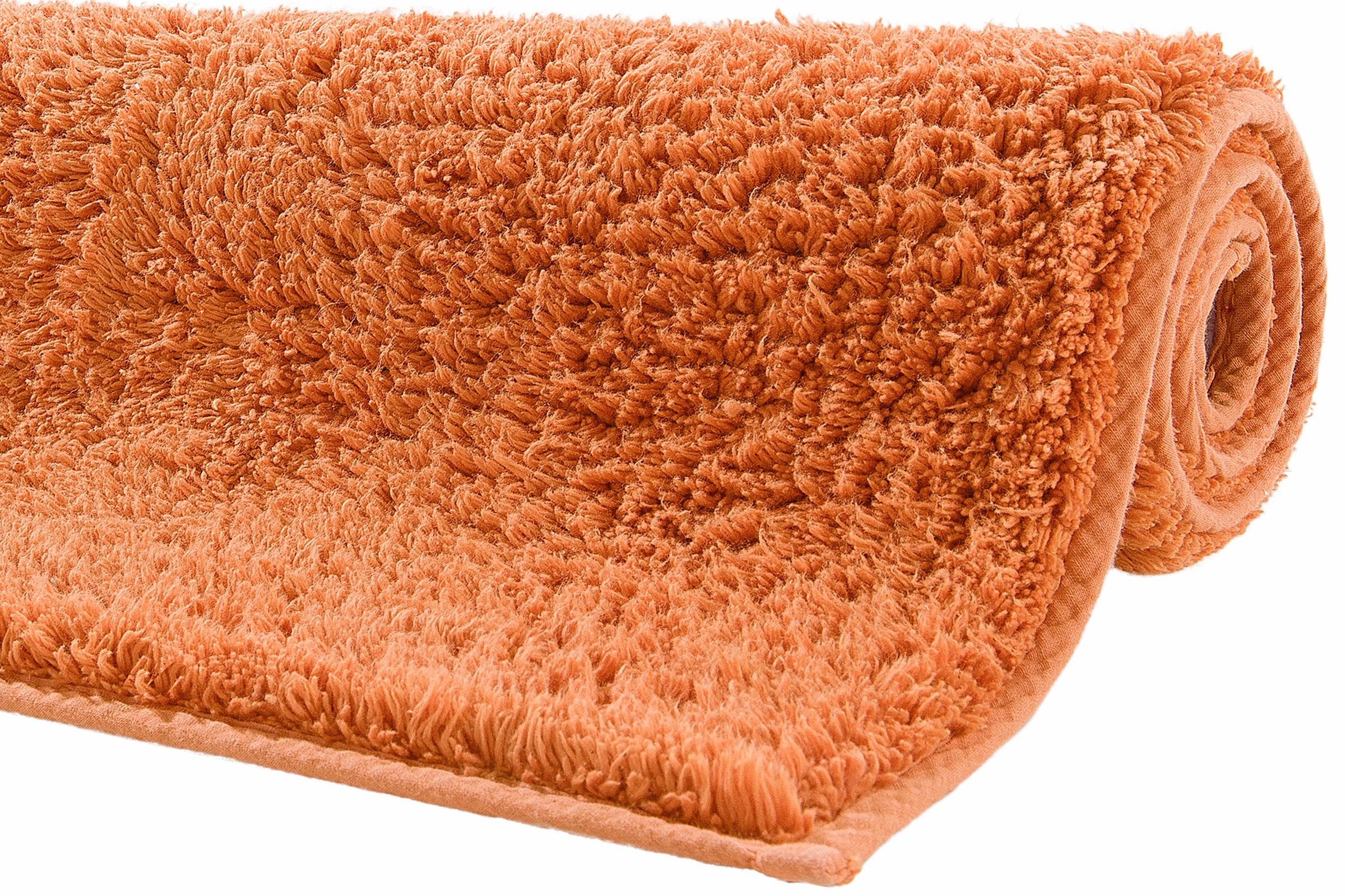 my home Badematte »Maren, Badvorleger, Badezimmer Teppich«, rutschhemmend beschichtet, fußbodenheizungsgeeignet, Bio-Baumwolle, Badteppich, Badematten auch als 3 teiliges Set