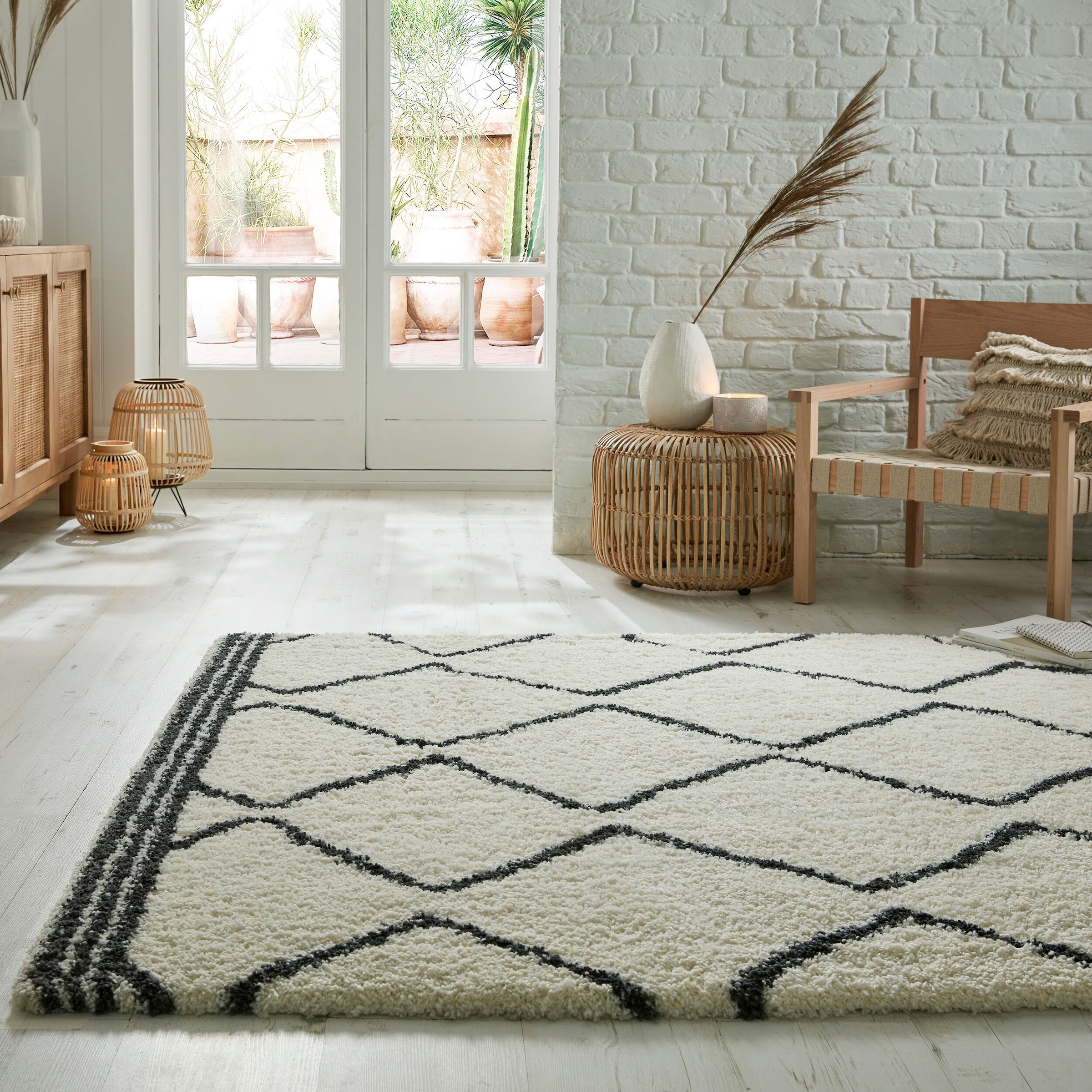 Hochflor-Teppich RUGS FLAIR Berber Muster rechteckig, schnell »RIAD«, bequem bestellen und