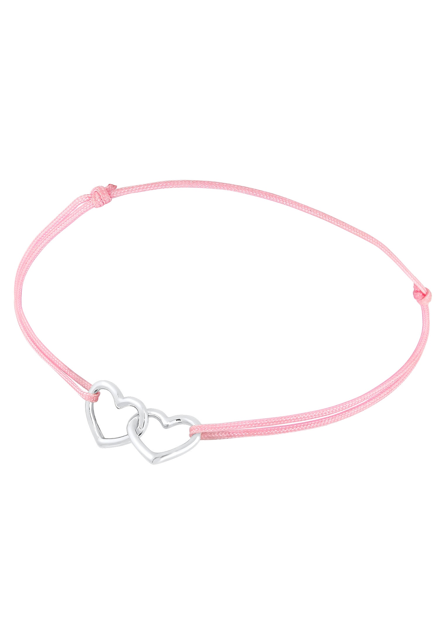 Elli Armband »Herz Nylon Bändchen 925 Sterling Silber«
