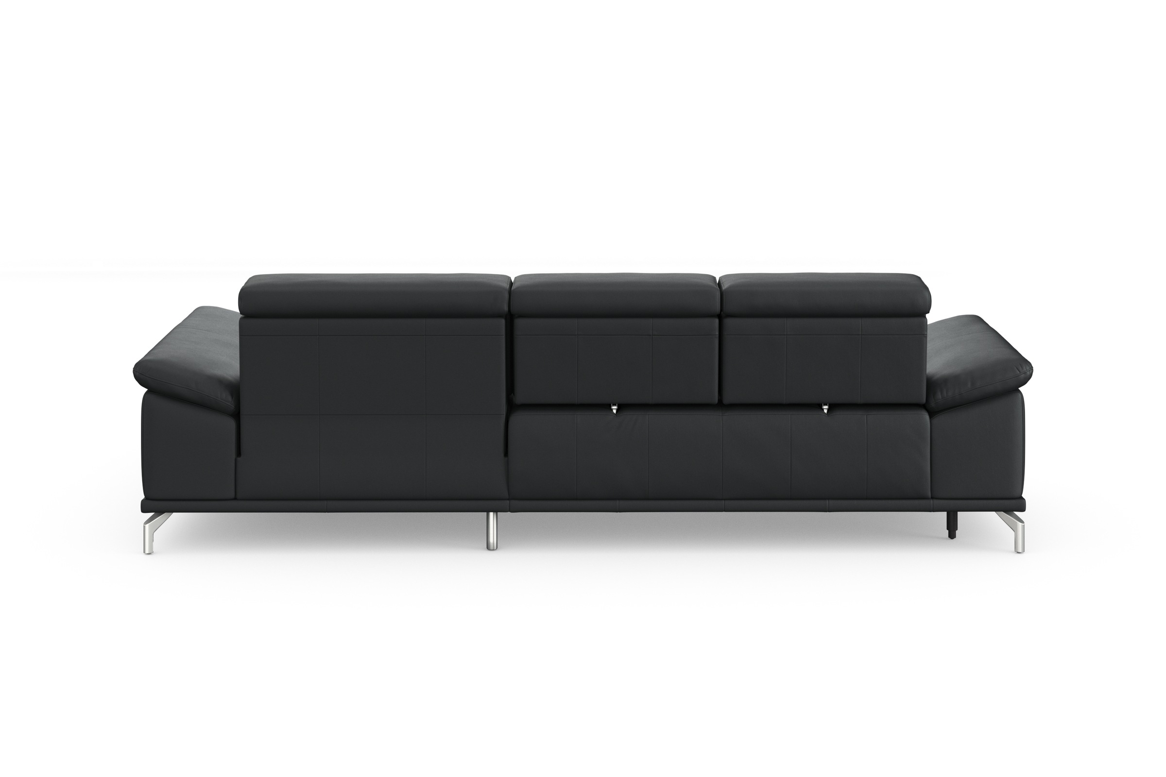 sit&more Ecksofa »Cabrio L-Form, mit Sitztiefenverstellung, Arm- und Kopfteilverstellung«, 2 Nierenkissen, Federkern, optional Bettfunktion und Stauraum