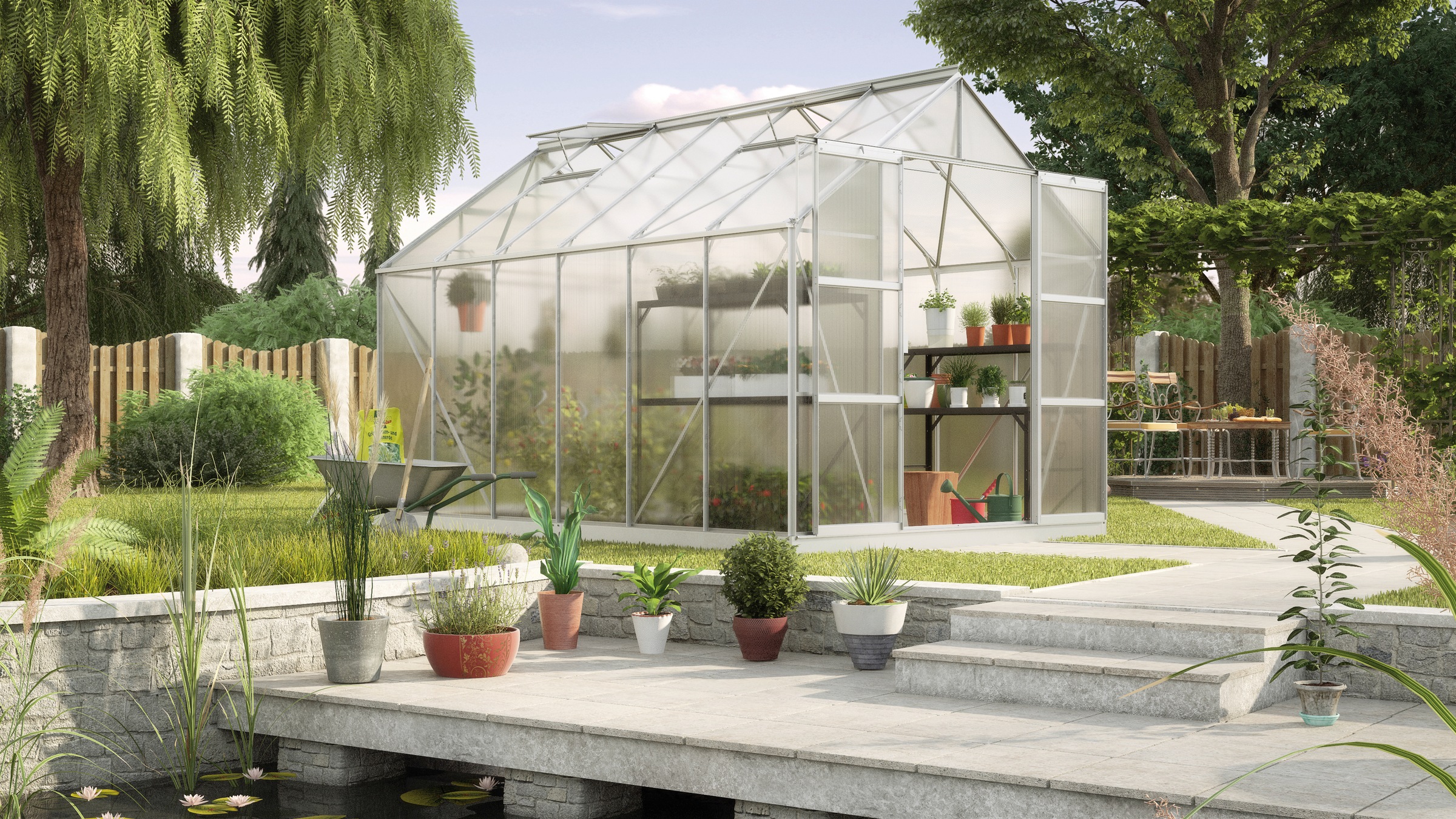 KONIFERA Gewächshaus »Titania 9900« silberfarben