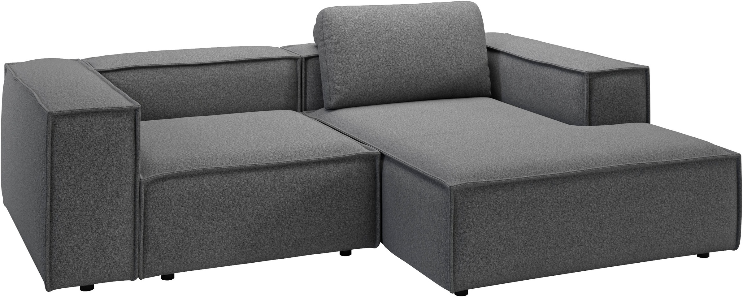 Places of Style Ecksofa »Watertown, kompakte L-Form, 246 cm breite für kleinere Räume«, modernes Ecksofa mit Feincordbezug, platzsparend & bequem