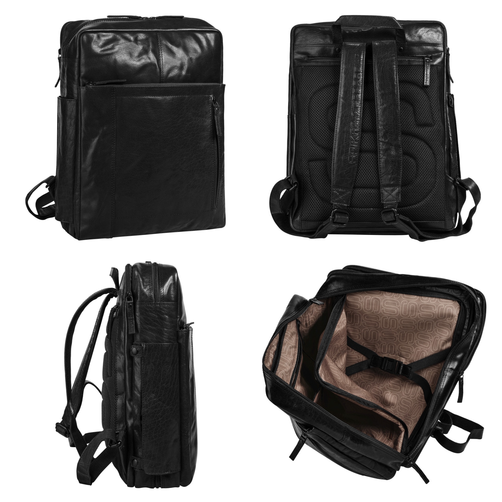 Spikes & Sparrow Laptoprucksack, echt Leder
