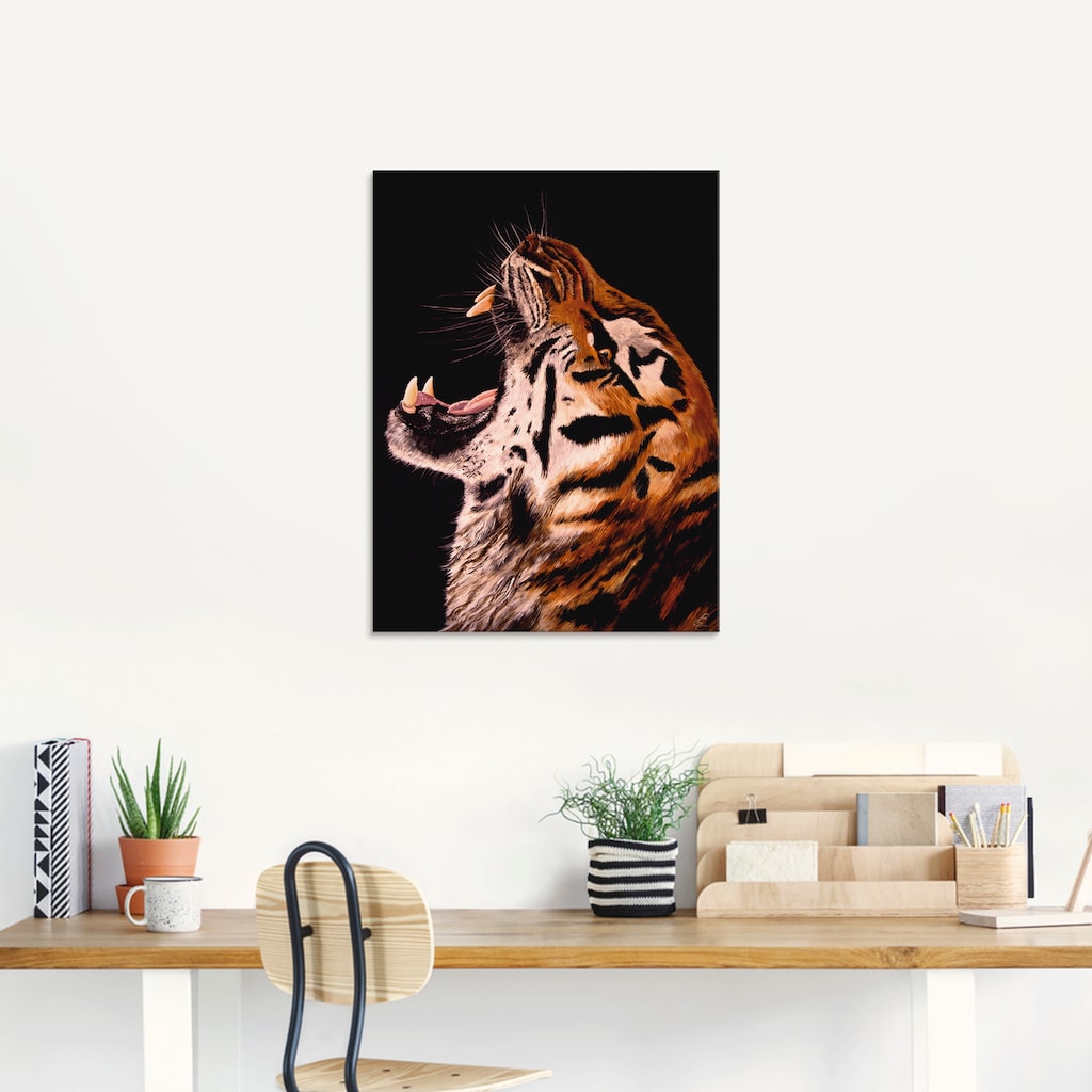 Artland Glasbild »Tiger«, Wildtiere, (1 St.)