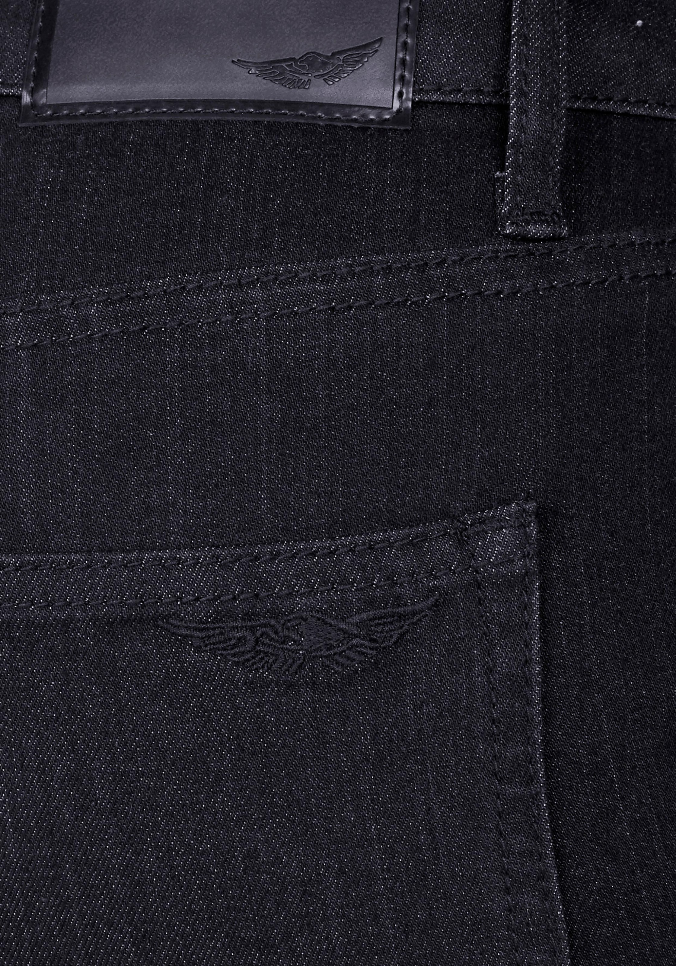 Arizona Bootcut-Jeans »Baby Bootcut«, leicht ausgestelltes Bein, hohe Leibhöhe