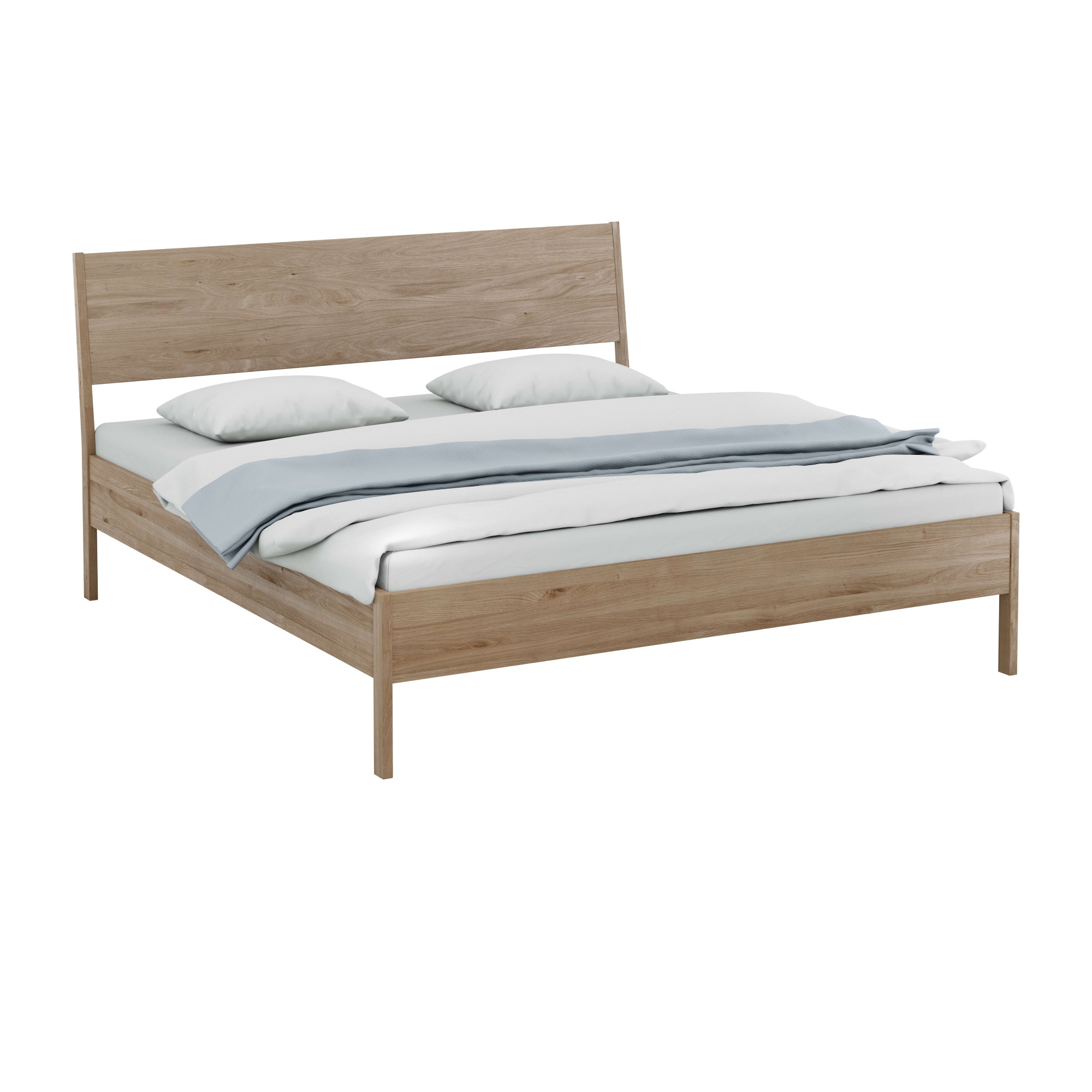 Home affaire Bett »Nord, Bettgestell, Eichefurnier« skandinavisches und minimalistisches Design, natürliche Eleganz