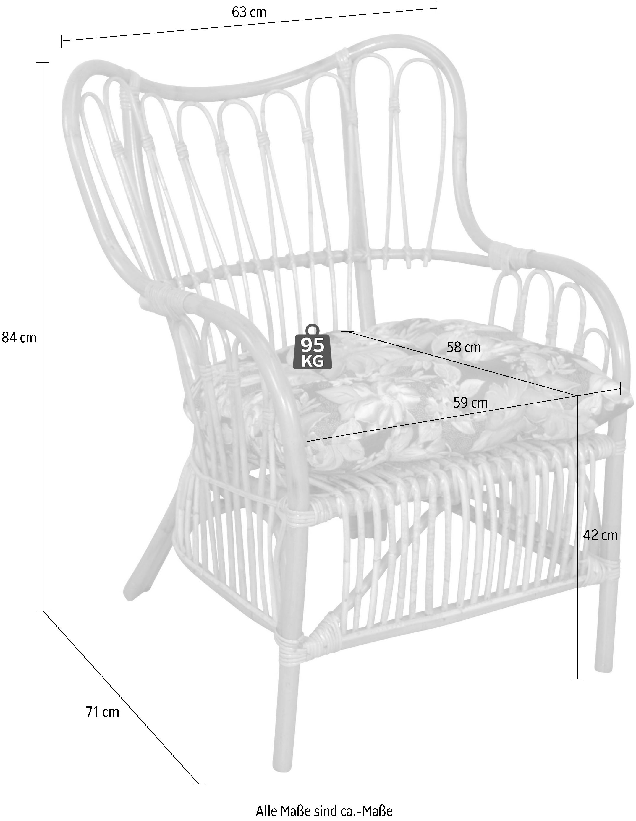 Home affaire Rattanstuhl, 1 St.