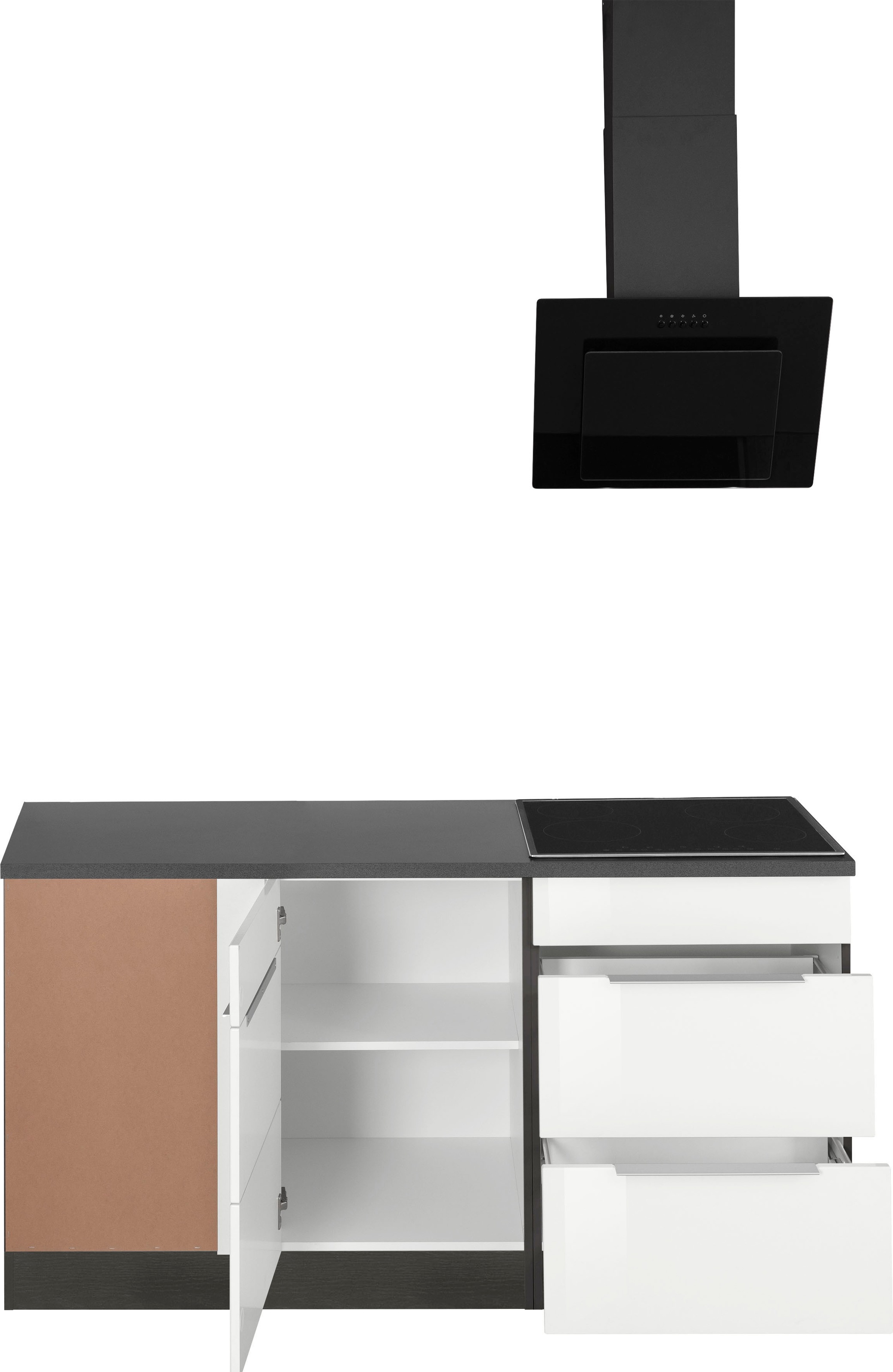 KOCHSTATION Winkelküche »KS-Brindisi Stellbreite 290/170 cm«, wahlweise mit E-Geräten und Induktion, mit MDF-Fronten
