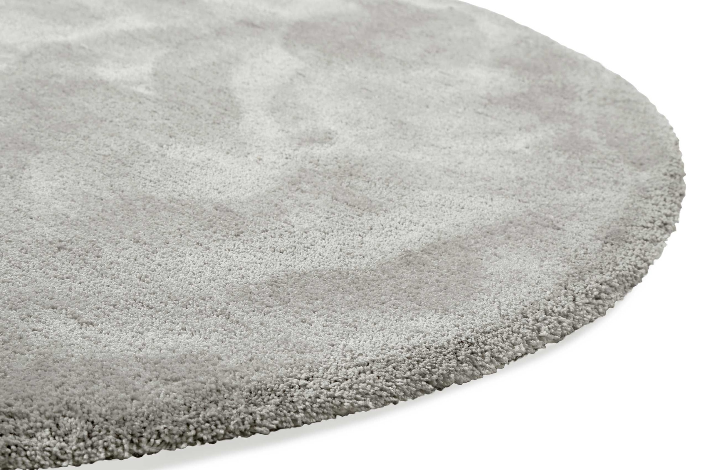 Wecon home Basics Teppich »Emilia« rund 25 mm Höhe Hochflorteppich, getuftet, modern, einfarbig, flauschig, Wohnzimmer