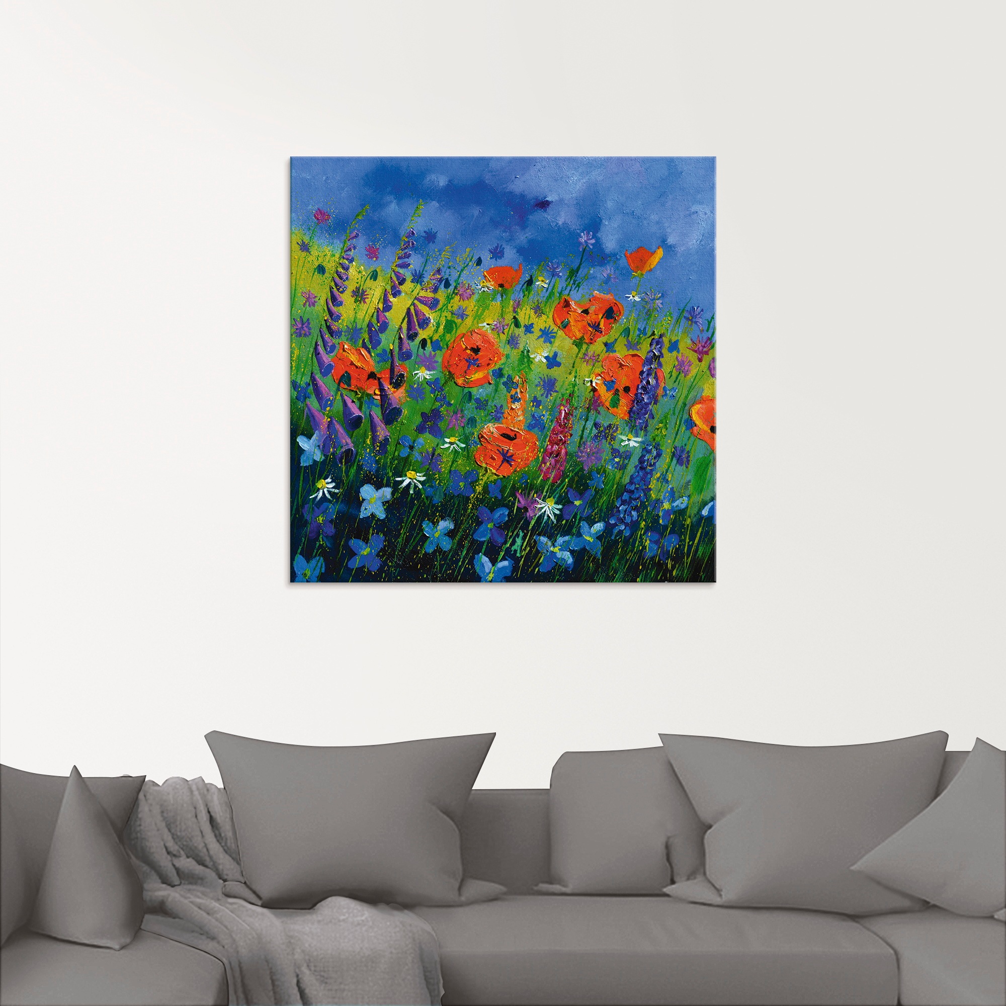 Artland Glasbild »Mein Garten«, Blumenwiese, (1 St.), in verschiedenen Größen
