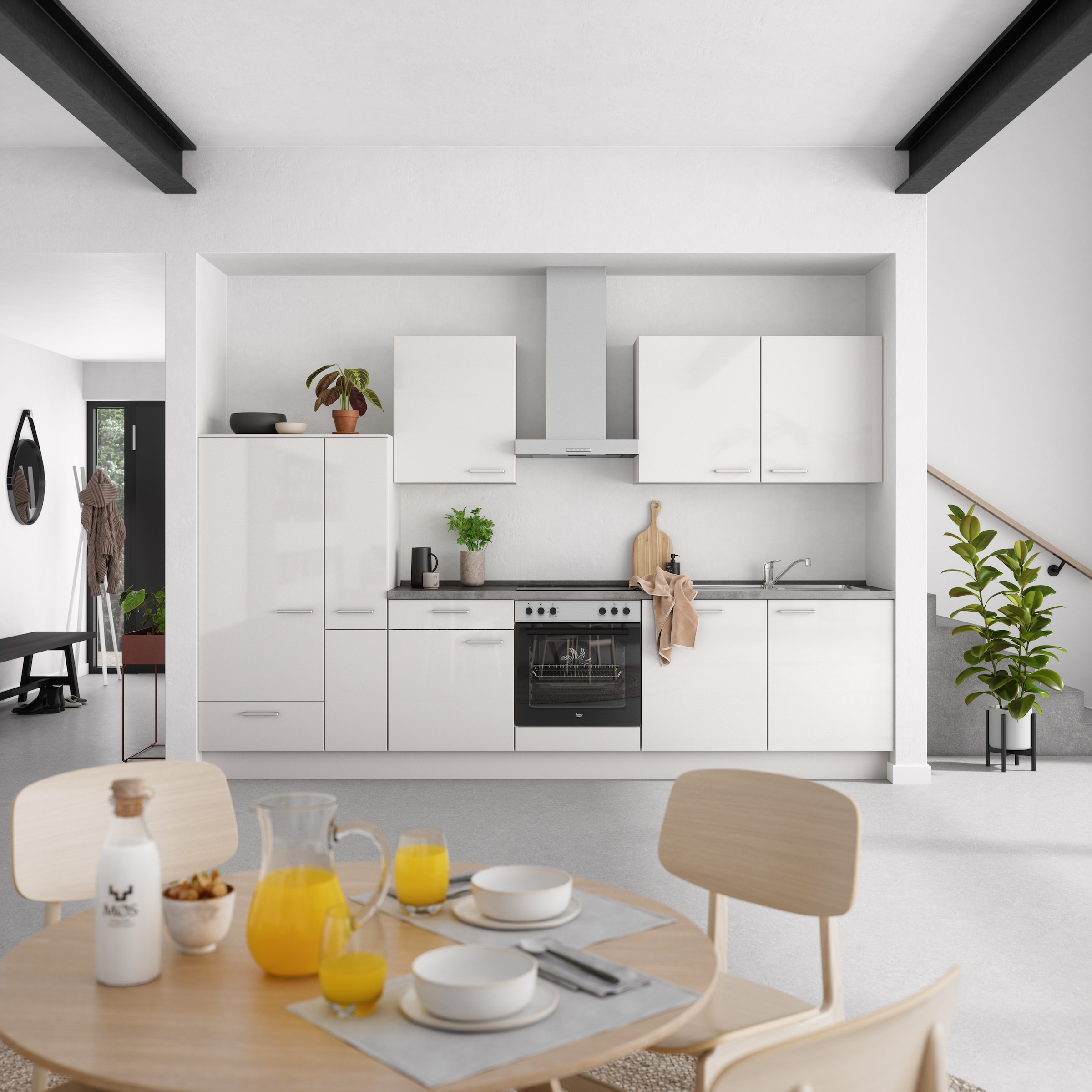 nobilia® Küchenzeile »"Flash I"«, vormontiert, Ausrichtung wählbar, Breite 330 cm, wahlw. mit E-Geräten