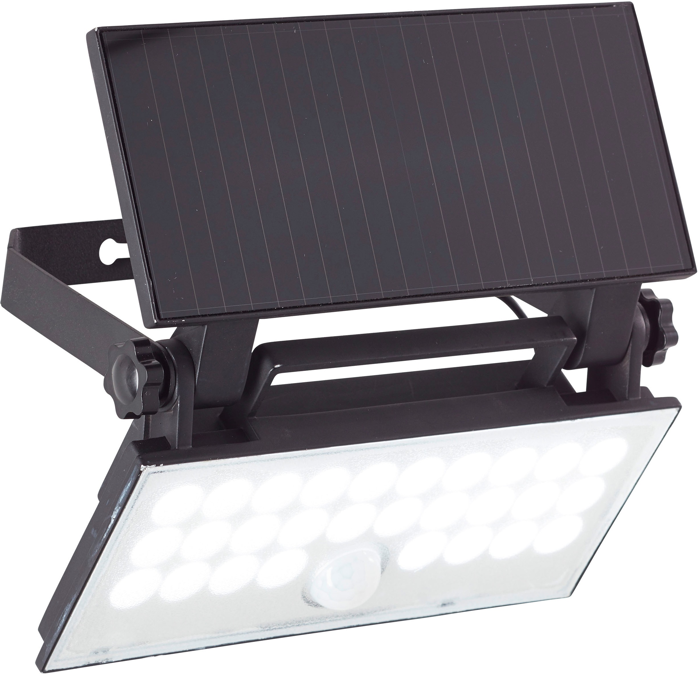 Brilliant LED Außen-Wandleuchte »Luton«, Solar, 19 cm, 1000 lm, 4100 K, schwenkbar, schwarz