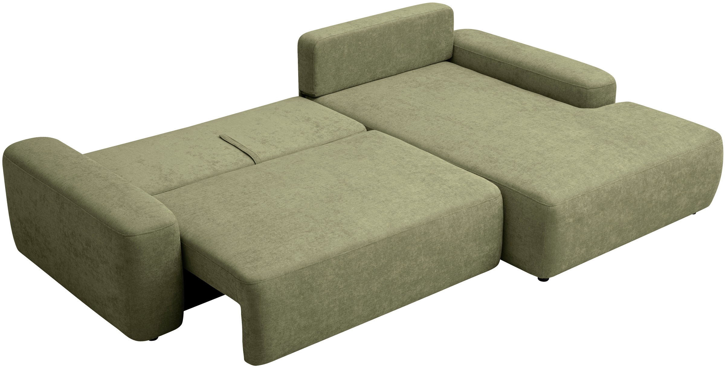 INOSIGN Ecksofa »TORGE (264cm), Schlafsofa in Cord, Samtvelours o Struktur fein, L-Form«, Schlaffunktion, Bettkasten, Liegefläche: 125/210 cm