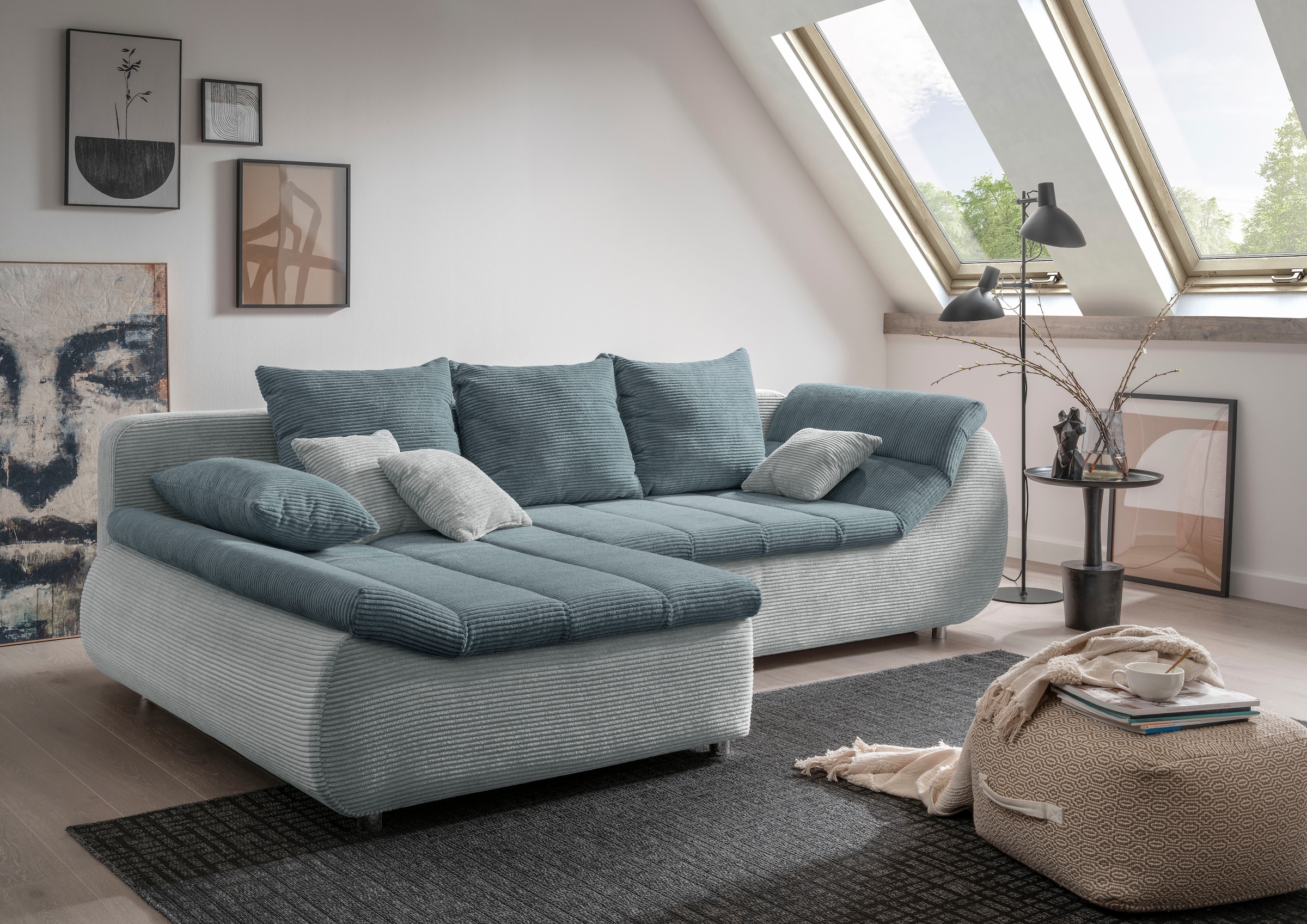 INOSIGN Ecksofa »Imola, bequem, aktuelle Steppung im Sitz, L-Form, Breite 2 günstig online kaufen