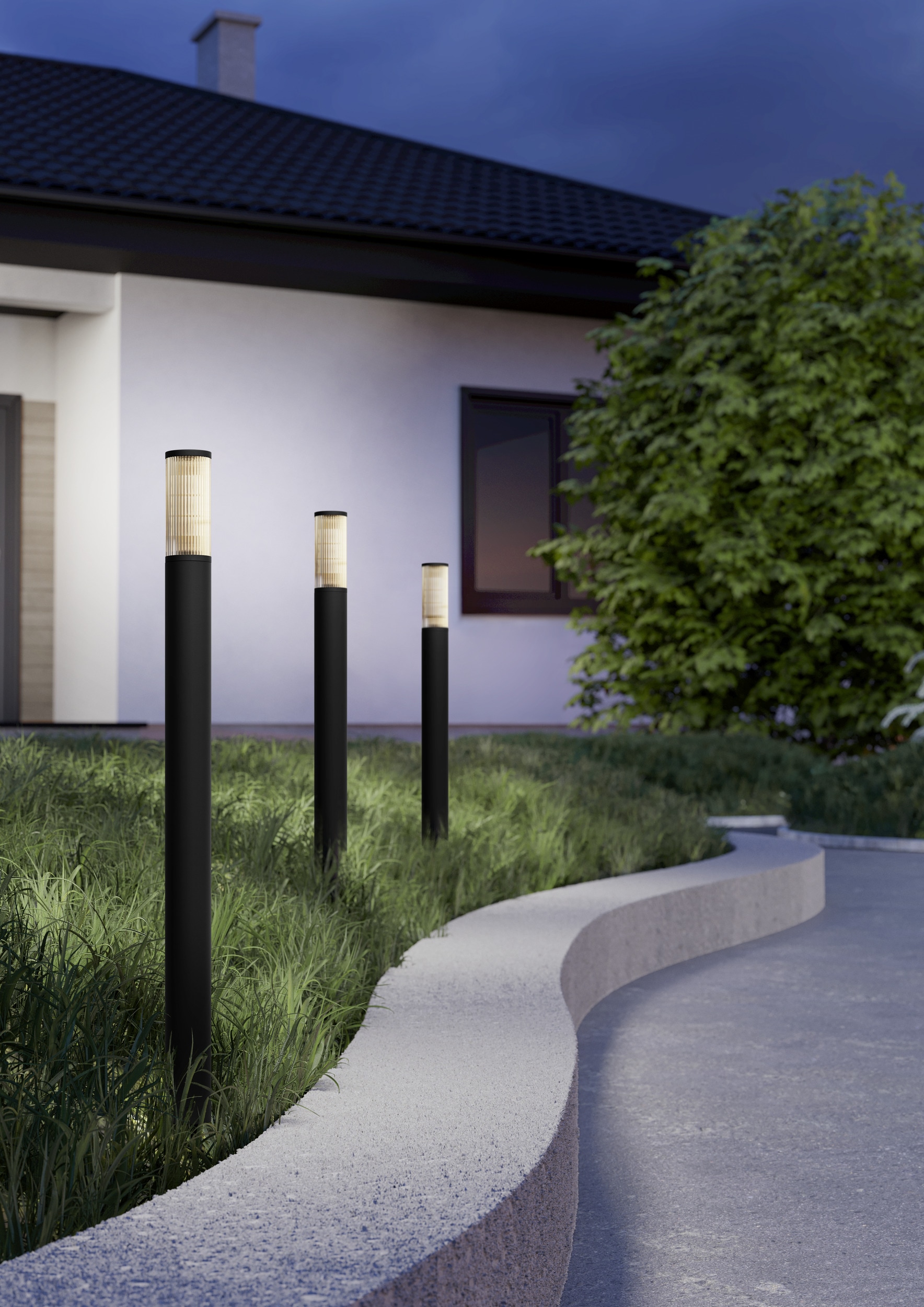 EGLO Stehlampe »SALLE Stehlampe - Alu, Kunststoff - E27 - 1X15W - IP54« E27 1 Stk. Außenstehlampe, Wegeleuchte, Außen-Stehleuchte, H110 x Ø7,5 cm