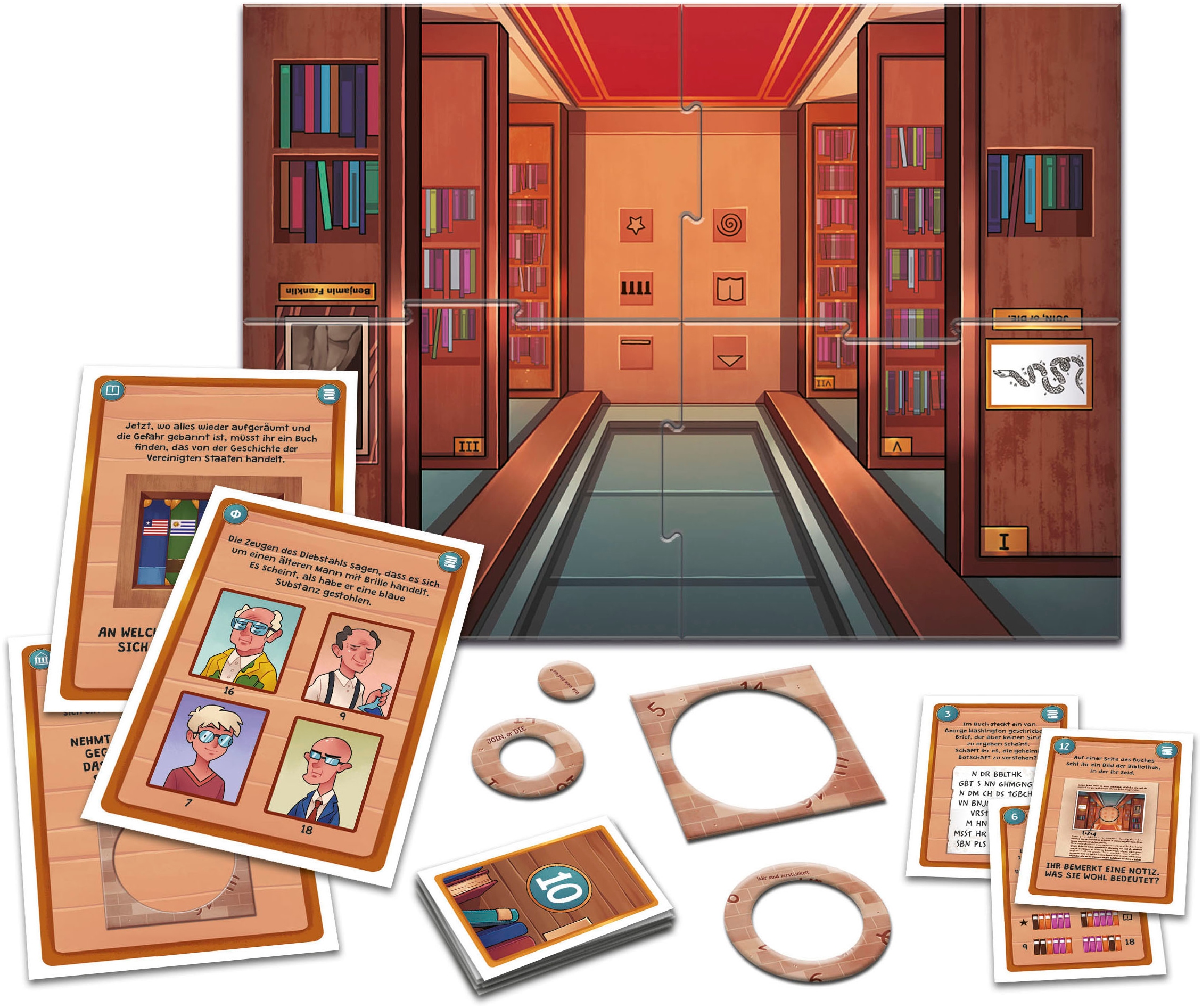 Clementoni® Spiel »Galileo Games, Escape Games, Die geheimnisvolle Bibliothek«, Made in Europe