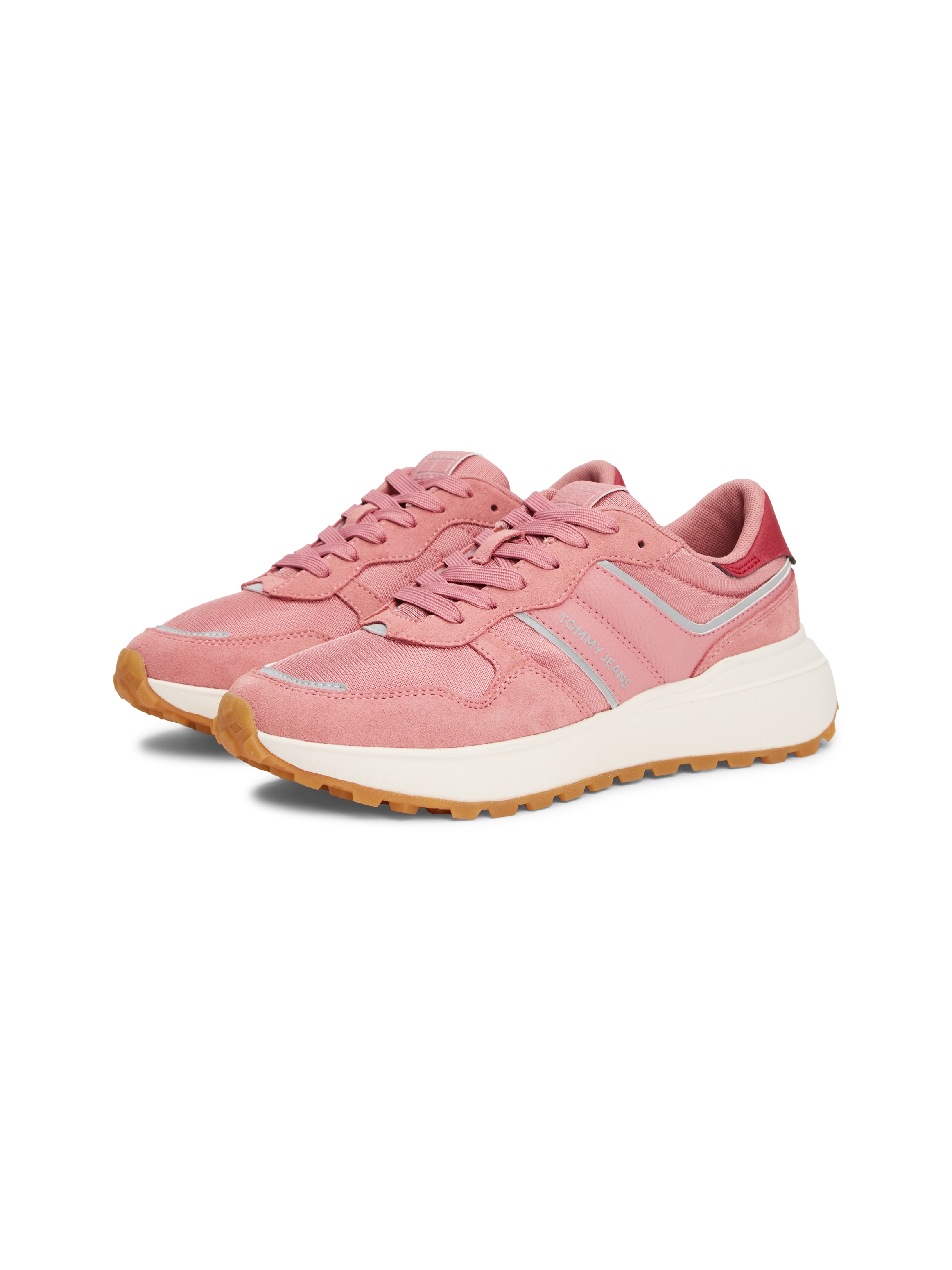 Tommy Jeans Keilsneaker »TJW CLEATED RUNNER«  , Freizeitschuh, Schnürschuh, Halbschuh mit Reflektorstreifen