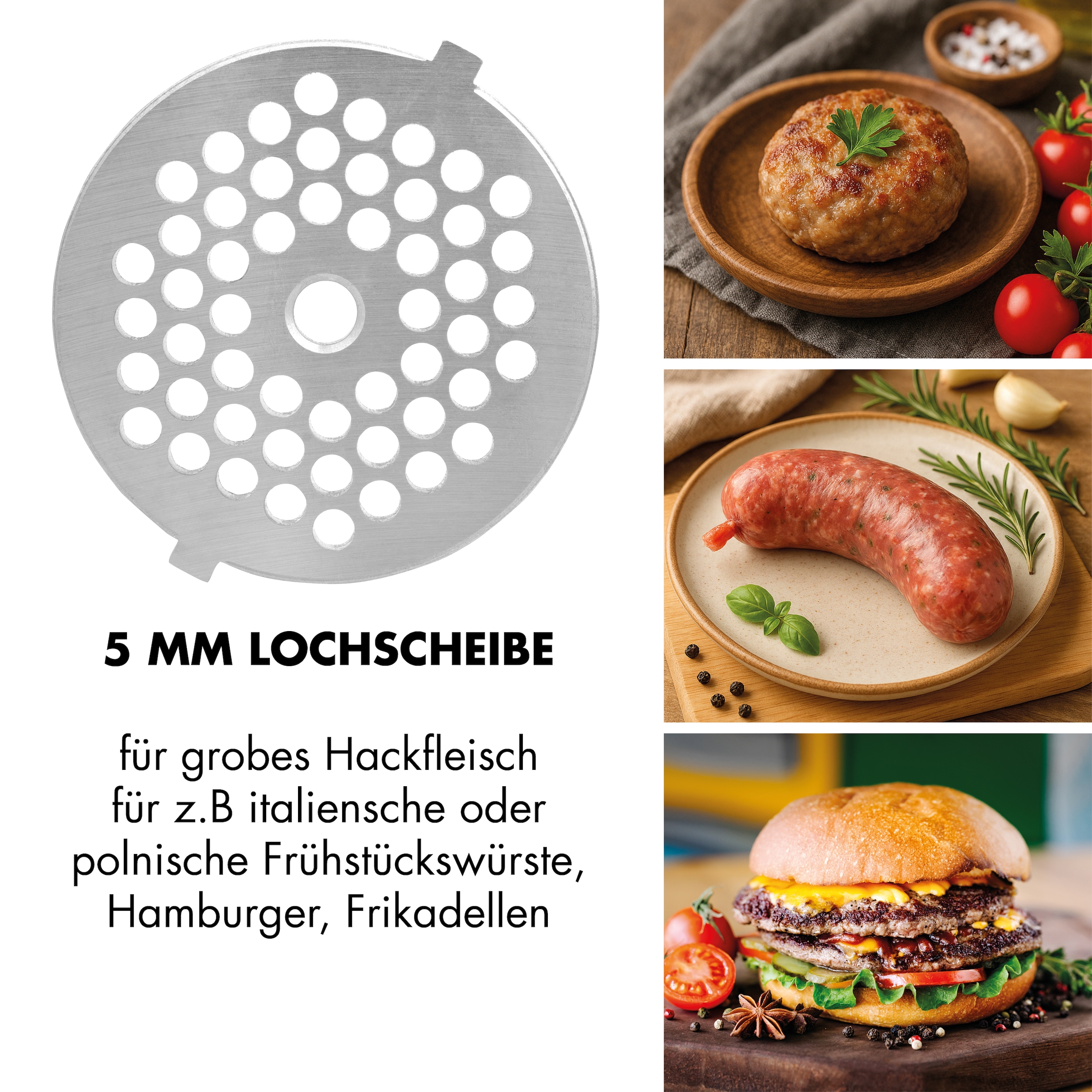 Gastroback Fleischwolf »Design Fleischwolf 6-in-1 Plus« inklusive Burger-Presse