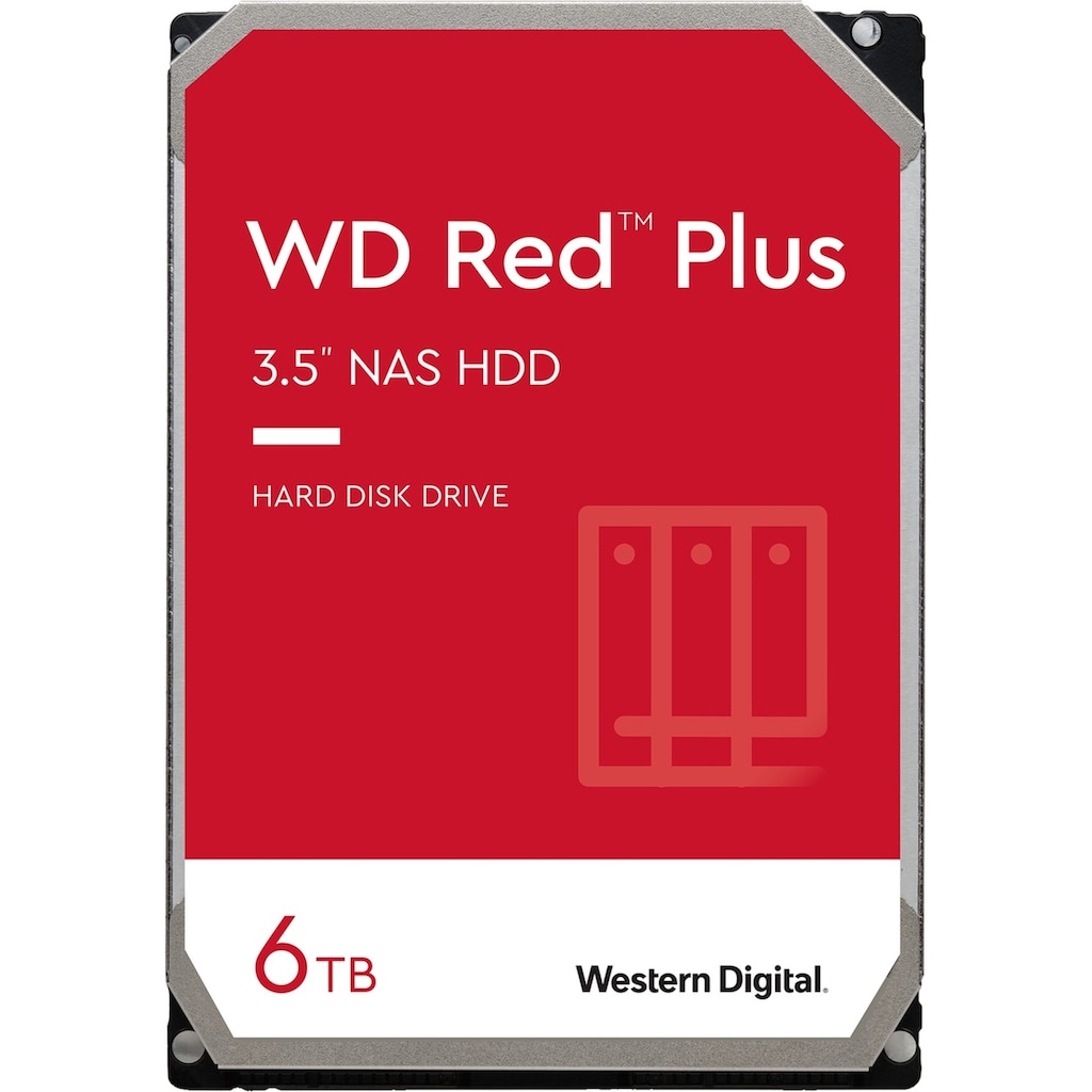 Western Digital HDD-NAS-Festplatte »WD Red Plus 6TB«, 3,5 Zoll, Anschluss SATA III