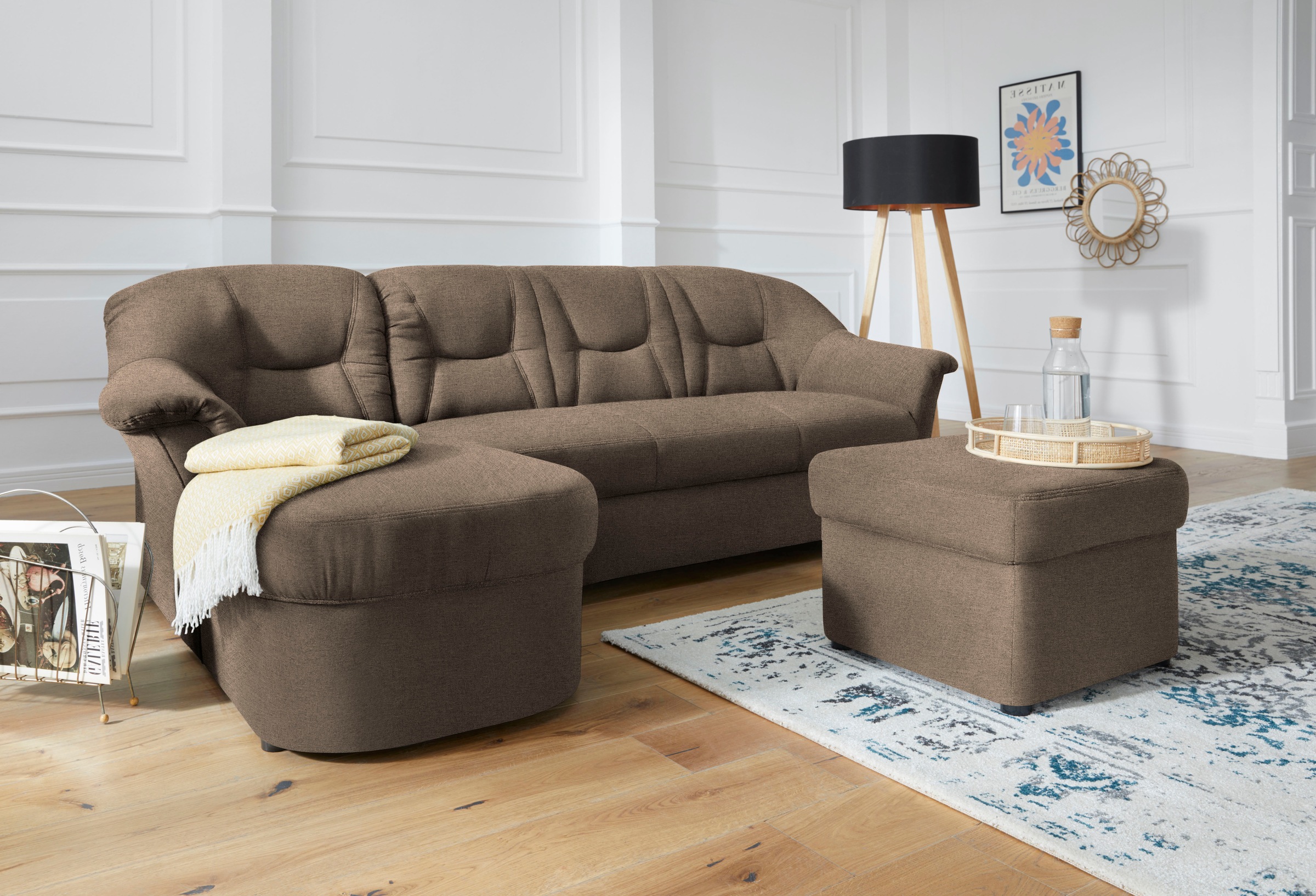 DOMO collection Ecksofa »Sarafina zeitlos und komfortabel, optional mit Fed günstig online kaufen
