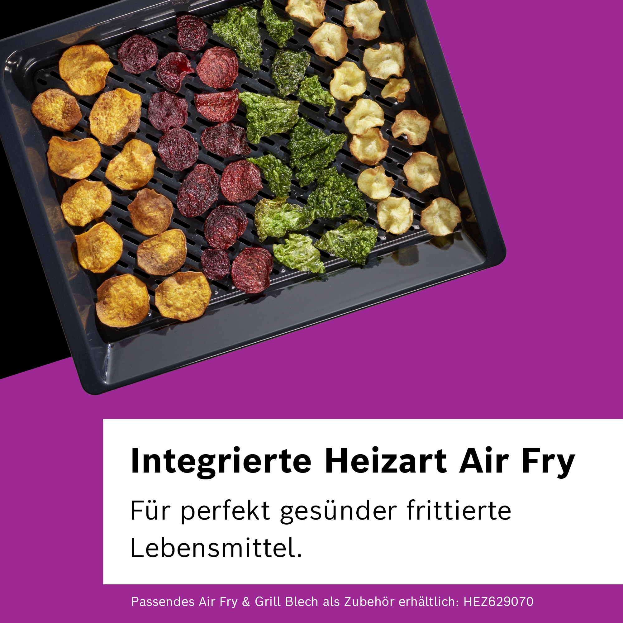 BOSCH Einbaubackofen Serie 8 »HBG7341B1«, mit Teleskopauszug nachrüstbar, AirFry-Funktion