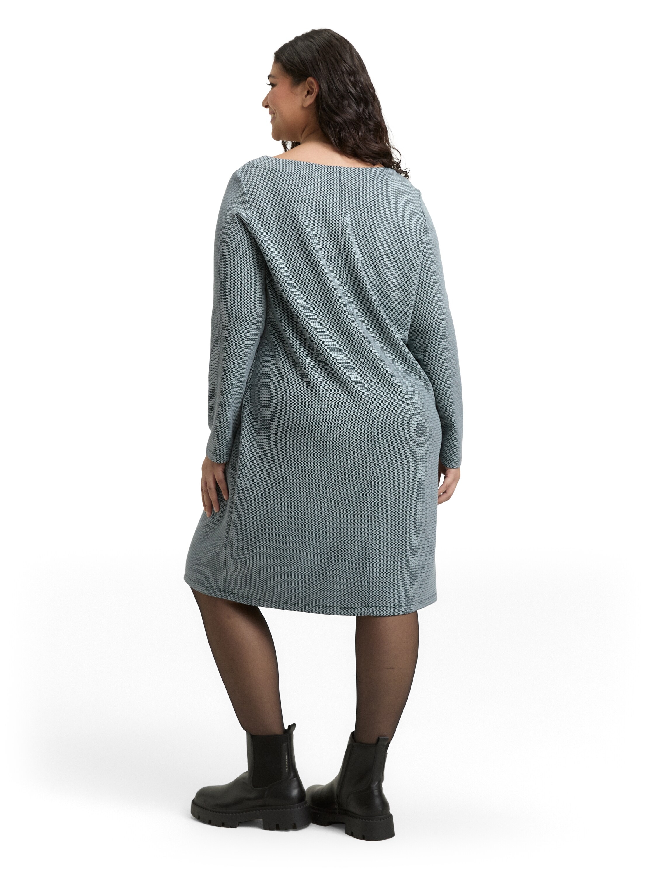 TOM TAILOR PLUS Minikleid mit Jacquard Struktur