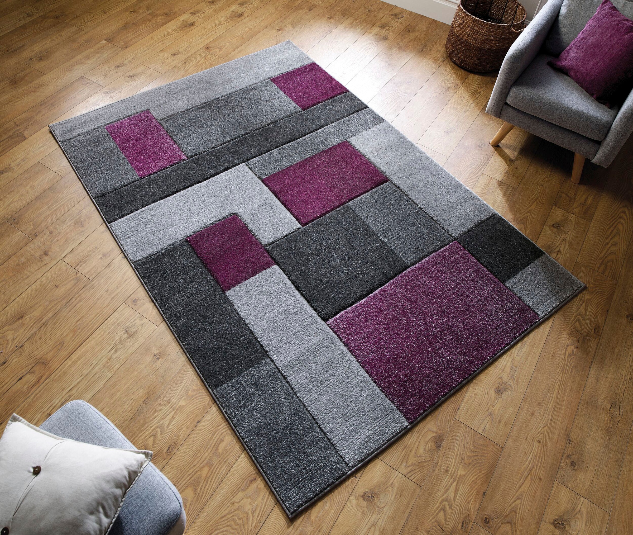 FLAIR RUGS Teppich »Cosmos mit Hoch-Tief-Effekt« rechteckig 12 mm Höhe Patc günstig online kaufen