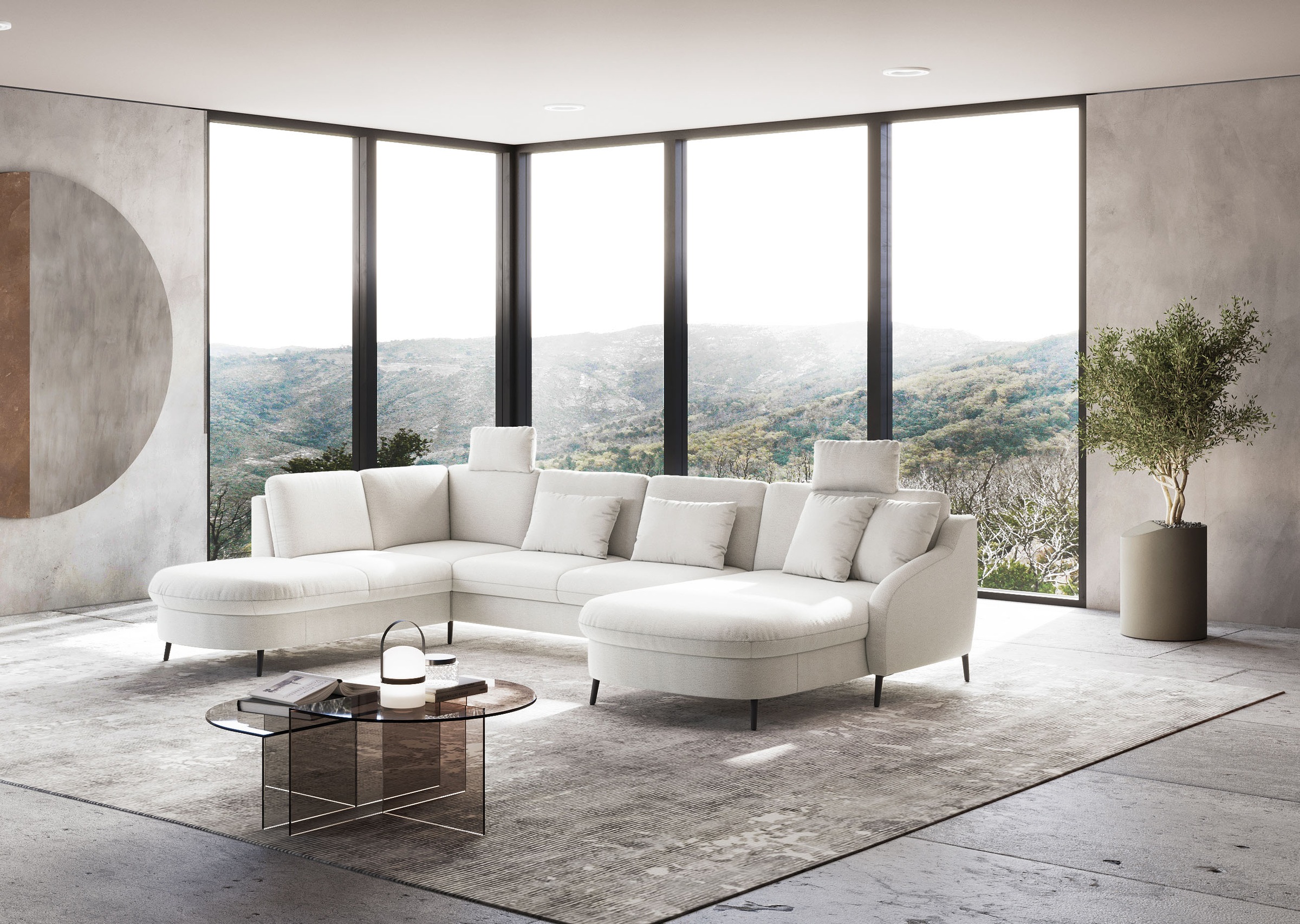 sit&more Wohnlandschaft »Soul U-Form«, wahlweise mit Bettfunktion und Bettkasten oder Schubkasten
