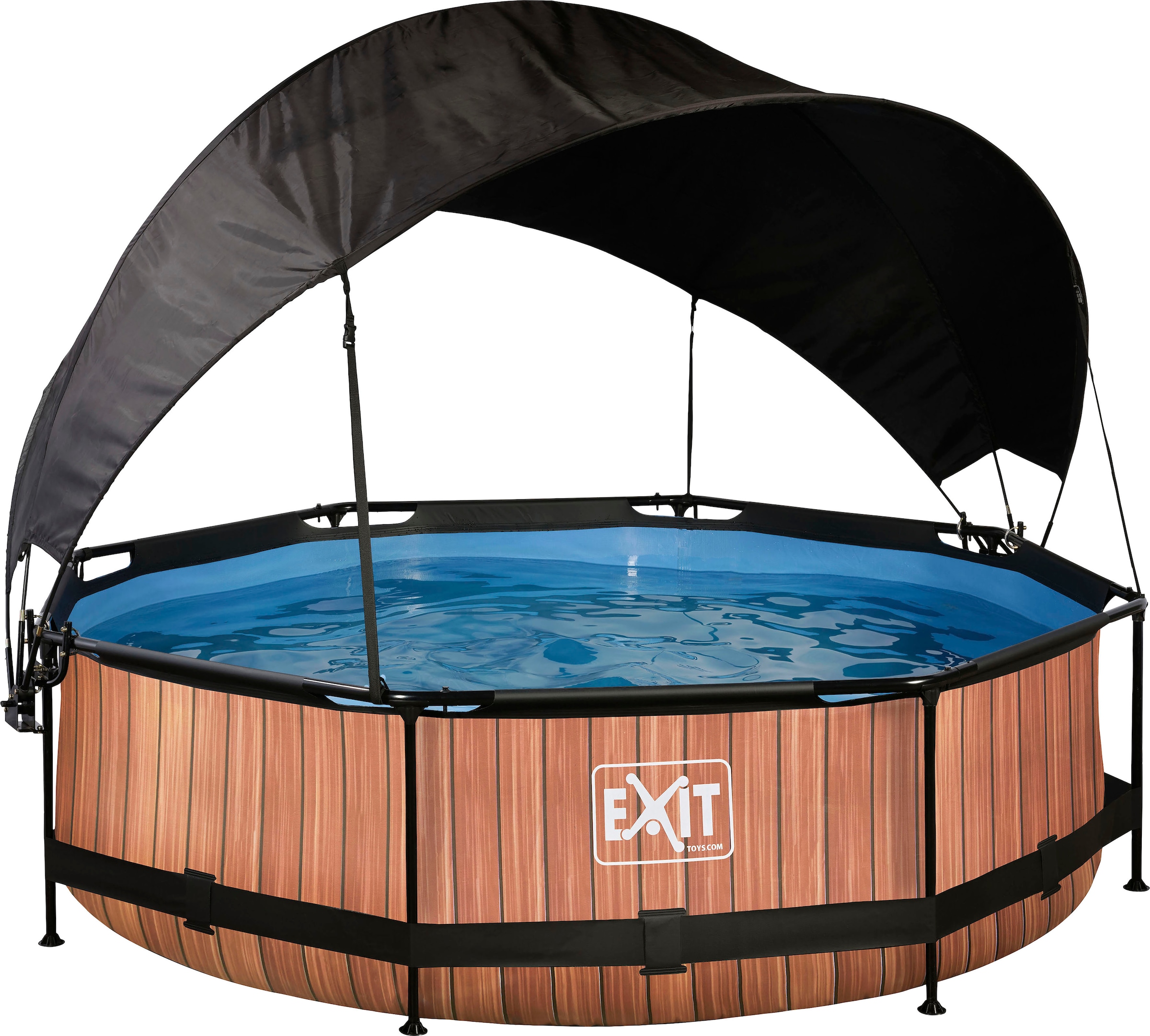 EXIT Framepool »inkl. Sonnensegel«, (Set, 4 tlg.), ØxH: 300x76 cm, mit Kartuschenfilterpumpe und Sonnensegel