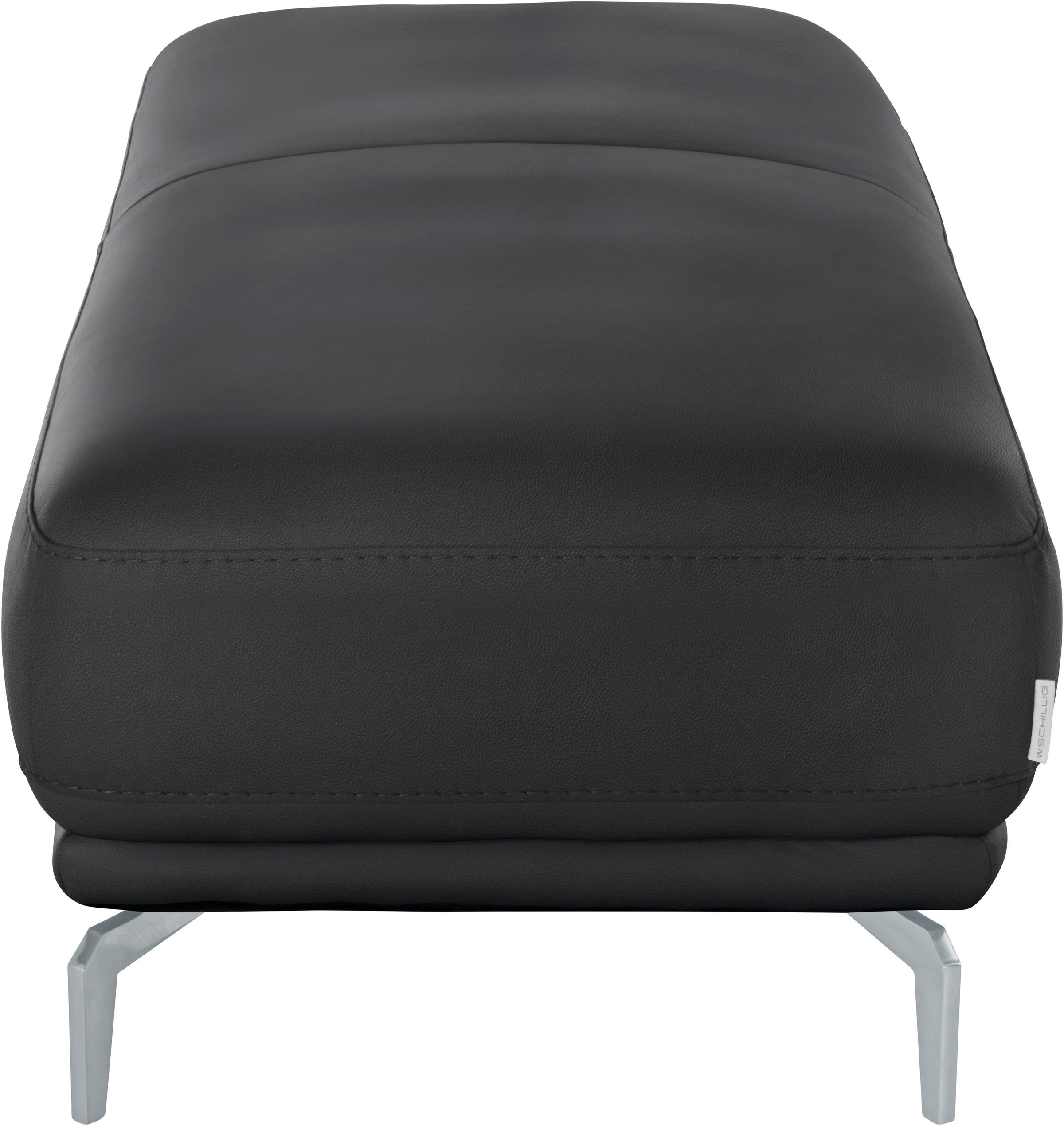 W.SCHILLIG Hocker »montanaa«, mit Metallfüßen in Silber matt, Breite 141 cm