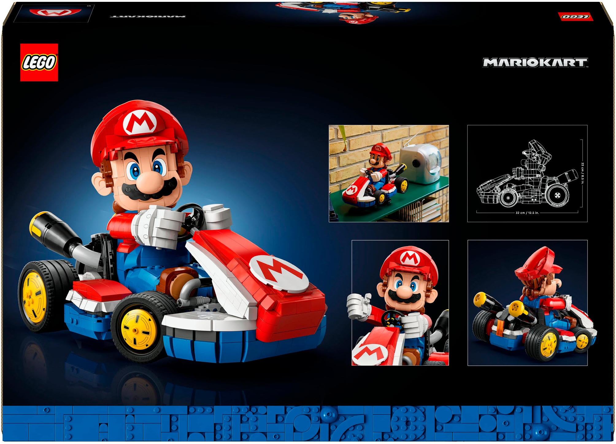 LEGO® Konstruktionsspielsteine »Mario Kart: Mario & Standard-Kart (72037), LEGO Super Mario«, (1972 St.), Made in Europe