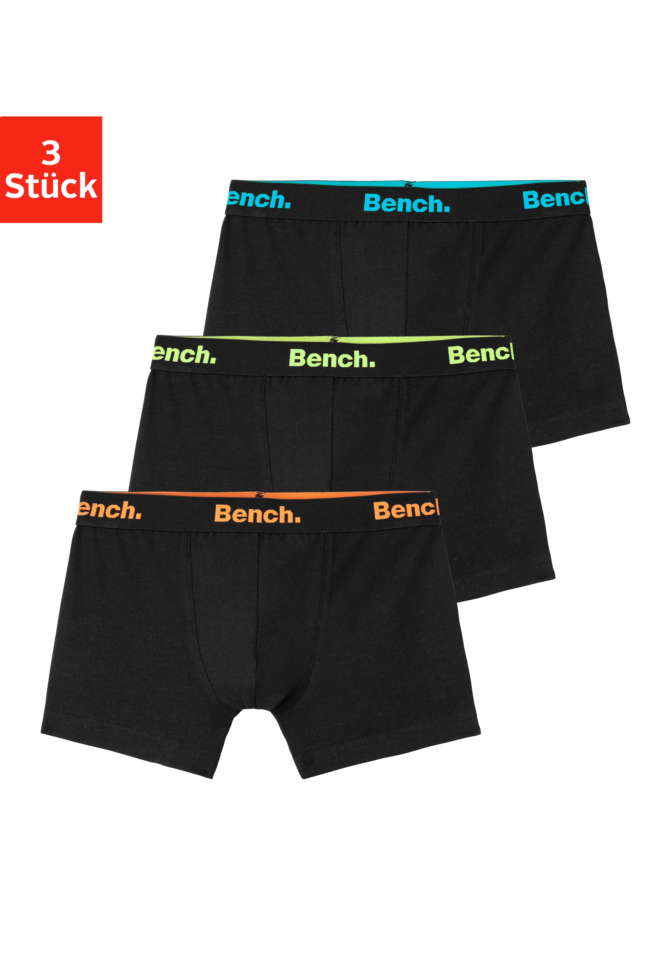 Bench. Boxer, (Packung, 3 St.), mit Logo-Webbund online bestellen