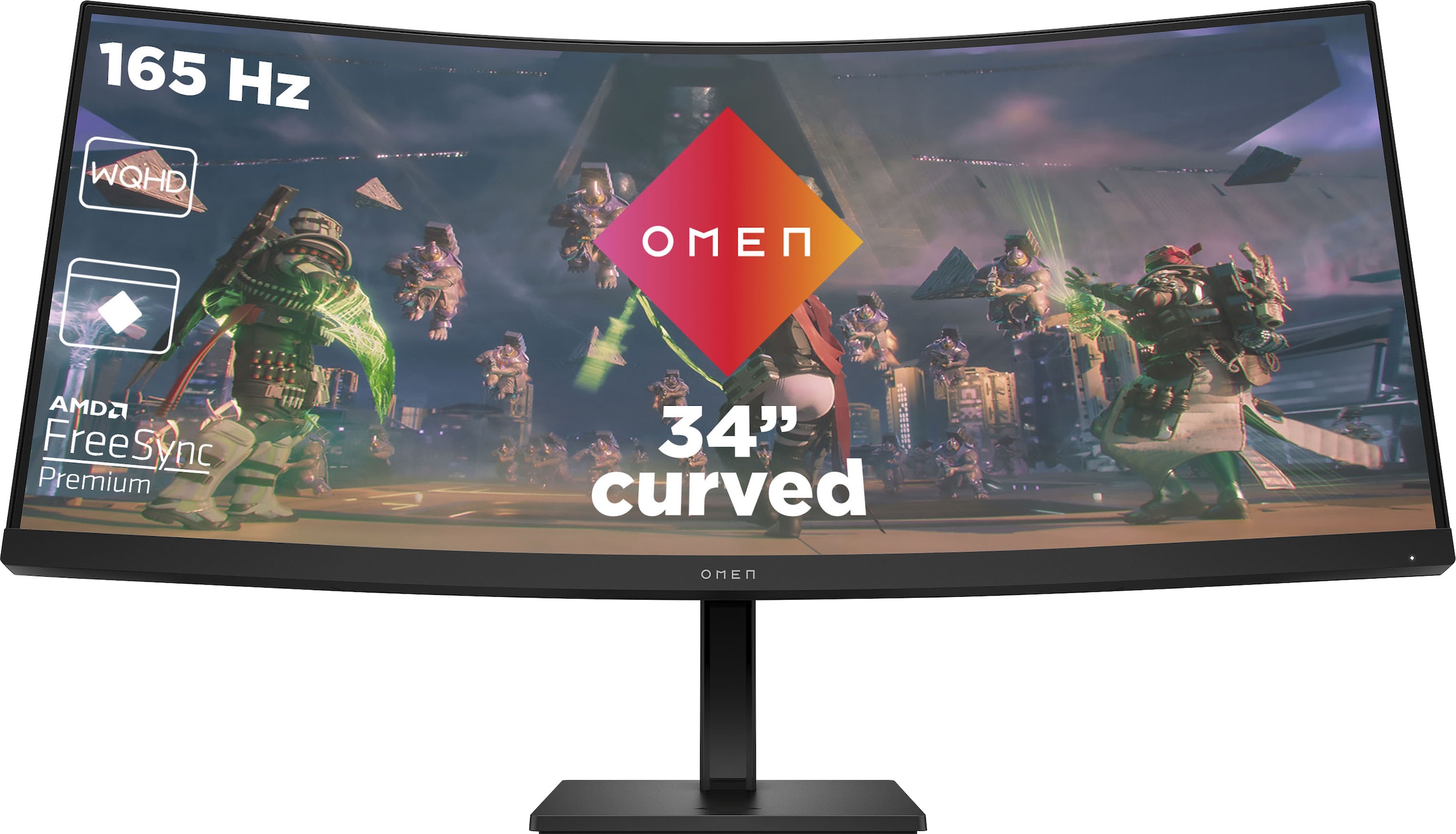 HP Curved-Gaming-Monitor »OMEN 34c (HSD-0159-A)«, 86,4 cm/34 Zoll, 3440 x 1440 px, WQHD, 1 ms Reaktionszeit, 165 Hz