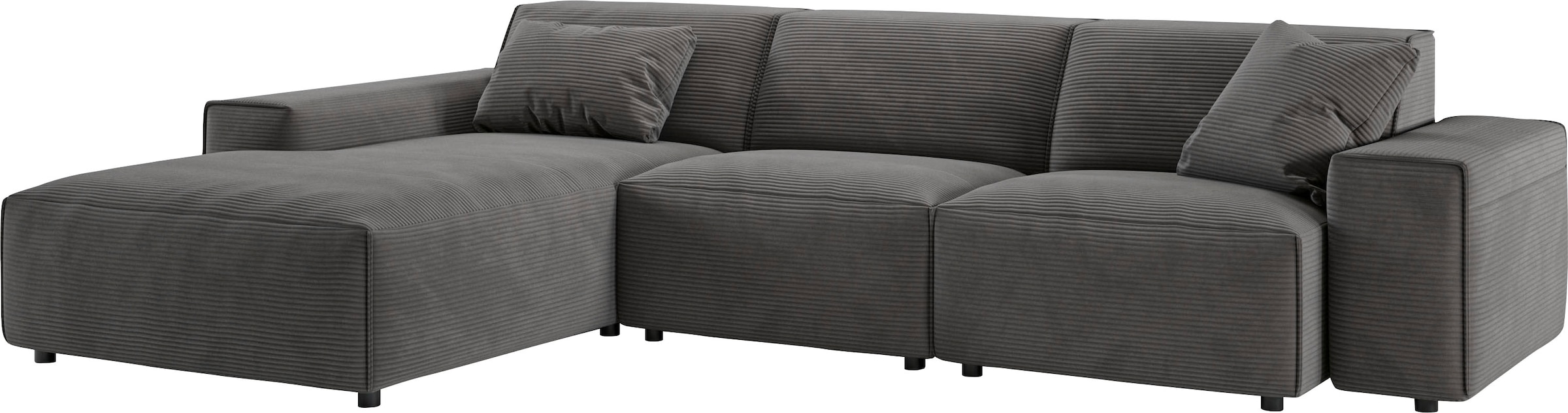 andas Ecksofa »Glimminge auch in Breitcord, Feincord, Bouclé + Easy care-Bezug«, L-Form, Breite 294, Zierkissen