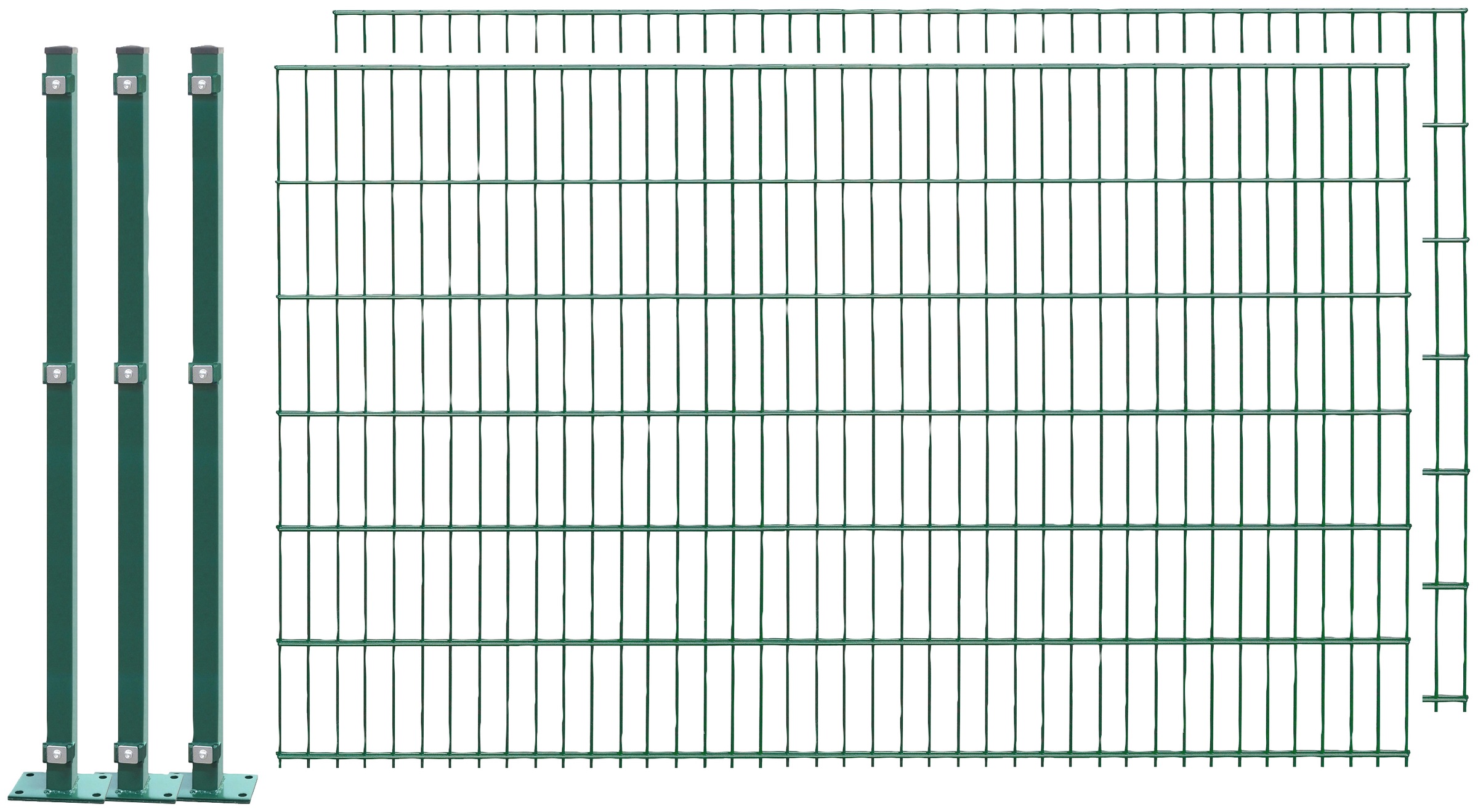 Arvotec Doppelstabmattenzaun »14 - 1348«, (Set), 129 cm hoch, 2 Matten für 4 m, 3 Pfosten kaufen